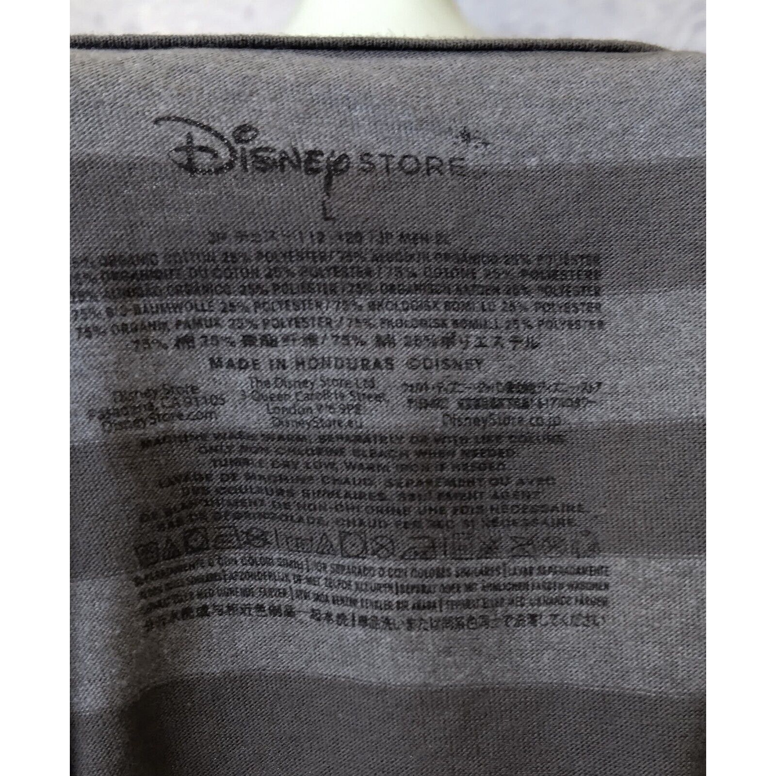 Disney Iconic Mickey Mouse Multi-post Graphic Gray Striped T, L Size US L / EU 52-54 / 3 - 3 Thumbnail