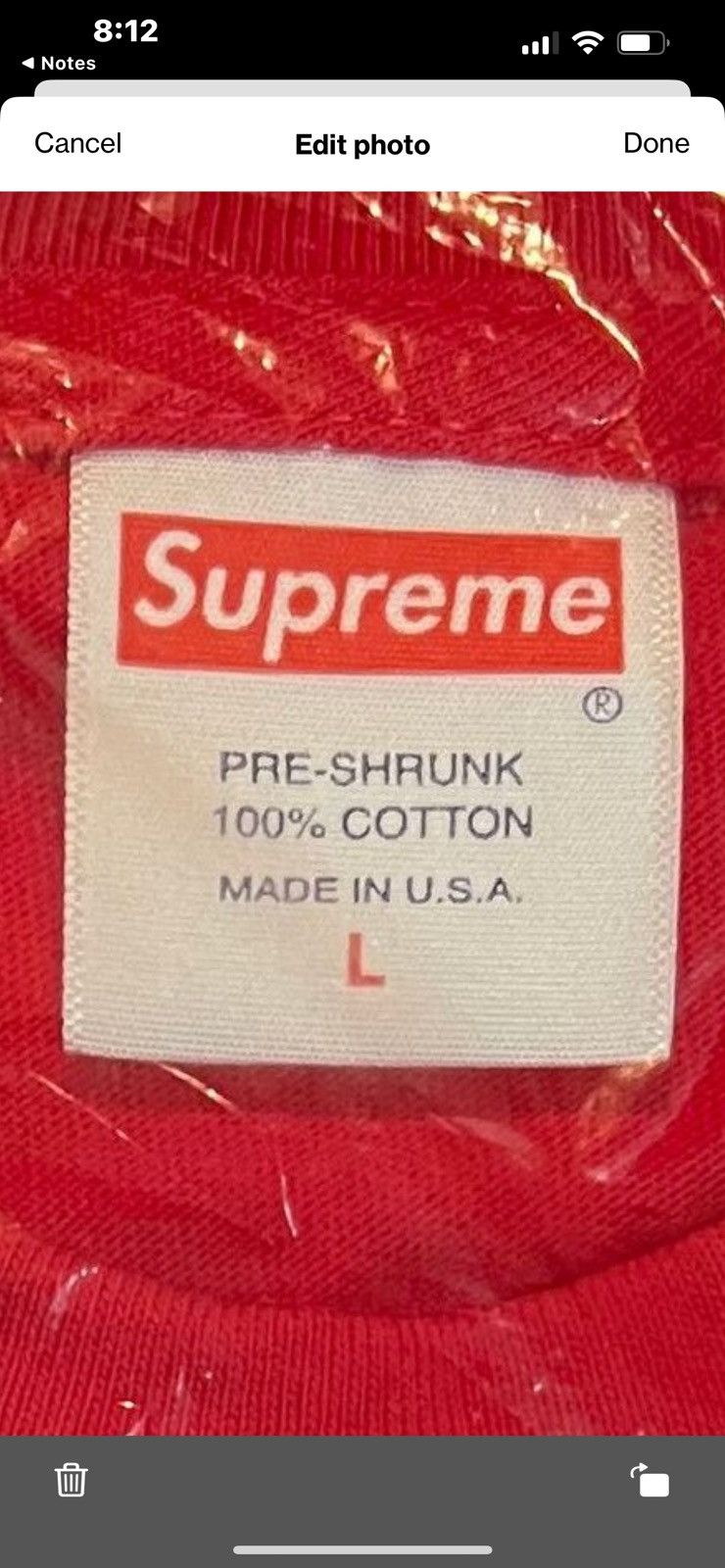 Supreme Supreme Cross Box Logo Tee Size US L / EU 52-54 / 3 - 3 Thumbnail