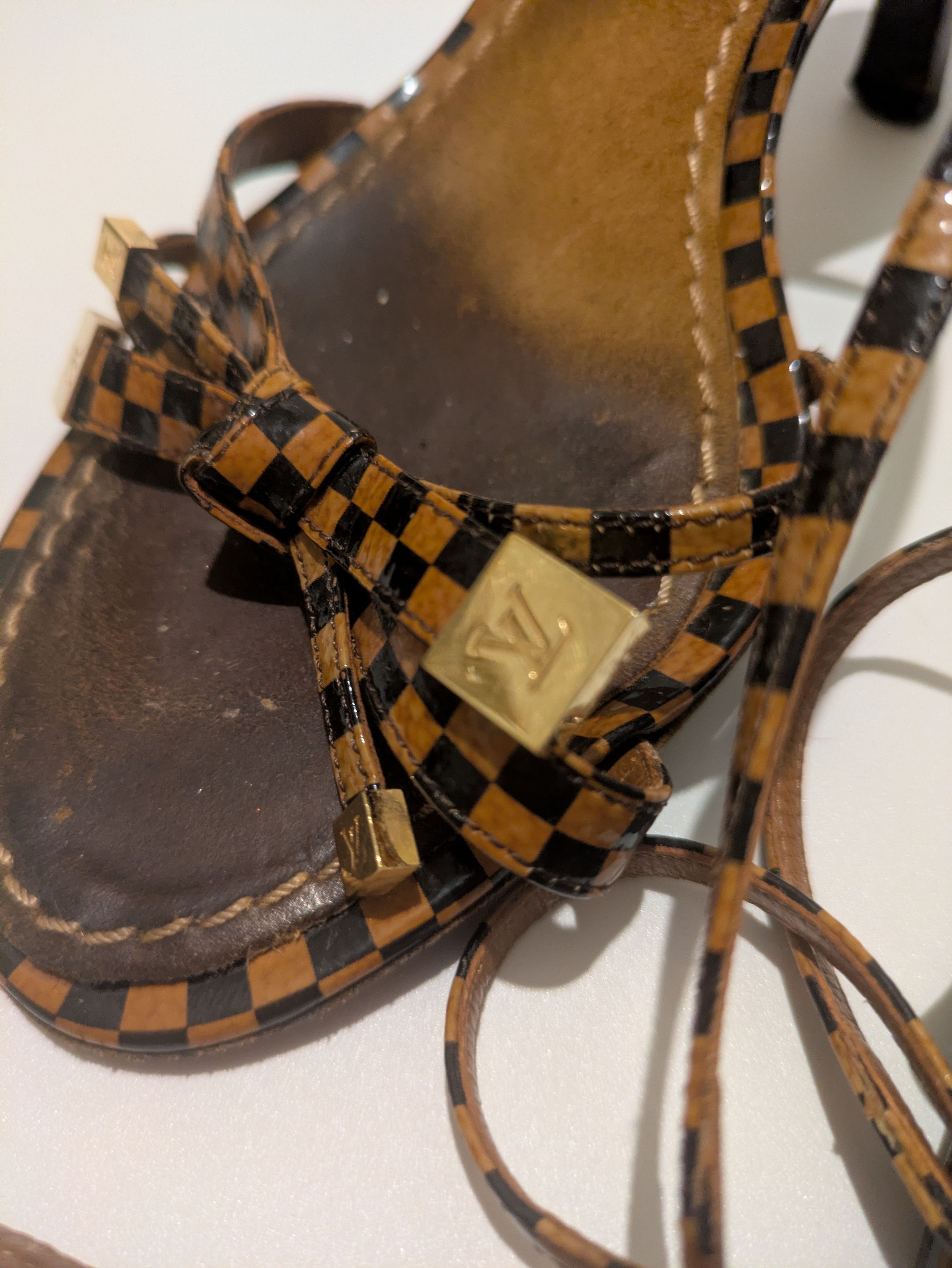Louis Vuitton Vintage y2k Louis Vuitton heeled strappy sandals Size US 6 / IT 36 - 4 Thumbnail