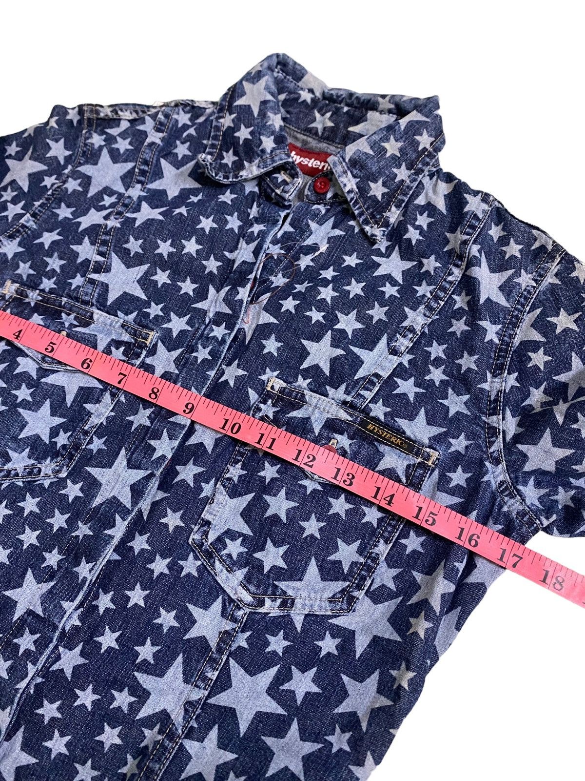 Hysteric Glamour 💥Vintage Hysteric Glamour Star Overprint Denim Dress Size XS / US 0-2 / IT 36-38 - 2 Thumbnail
