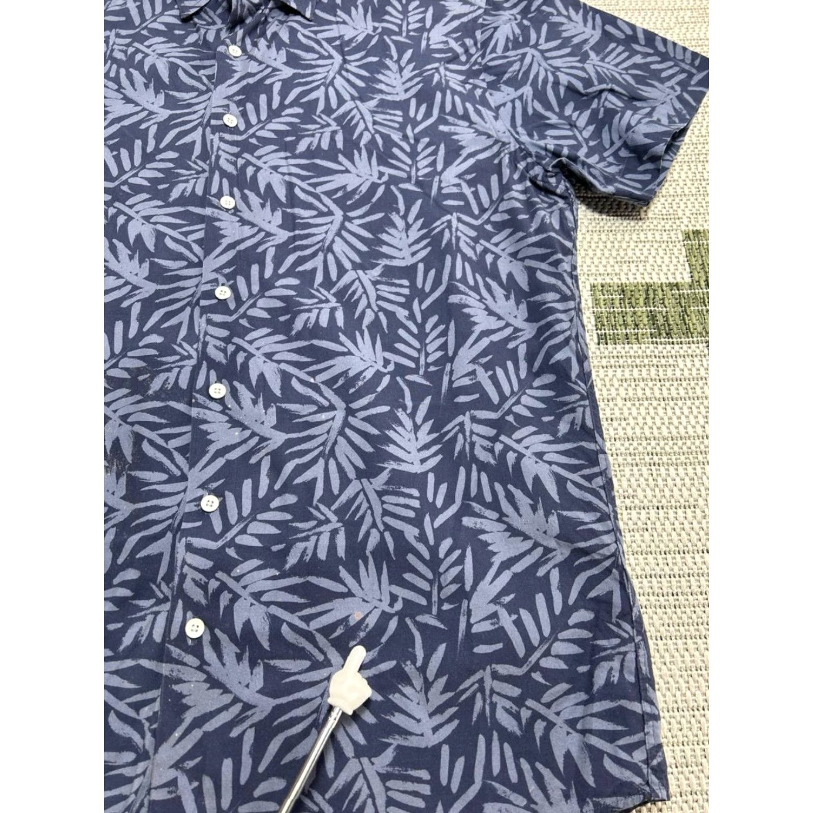 Rodd & Gunn Rodd Gunn Shirt Mens Large Blue Floral Fern Print Cotton Button-Up Shirt Size US L / EU 52-54 / 3 - 7 Thumbnail
