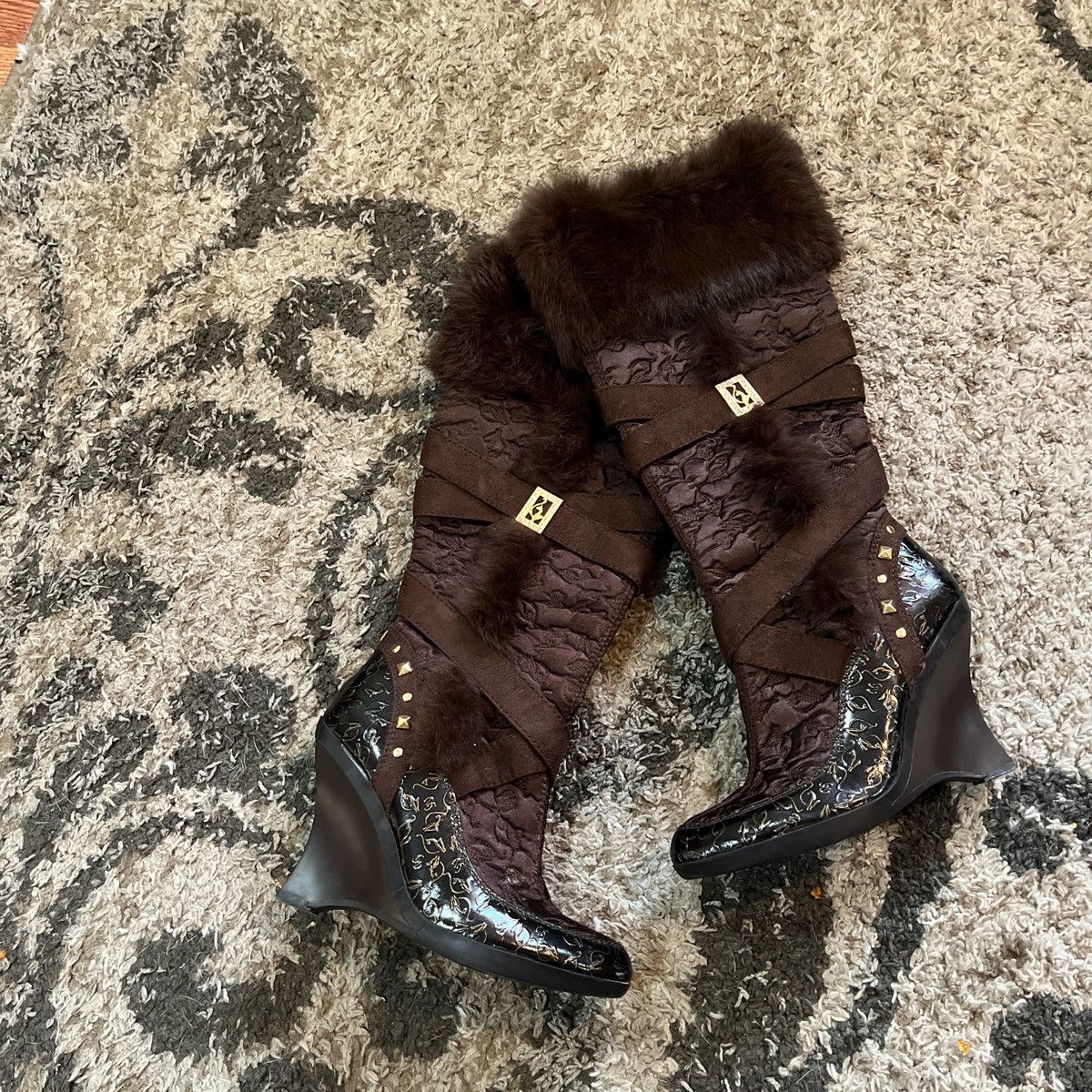 Other Baby Phat fur boots Size US 7.5 / IT 37.5 - 1 Thumbnail