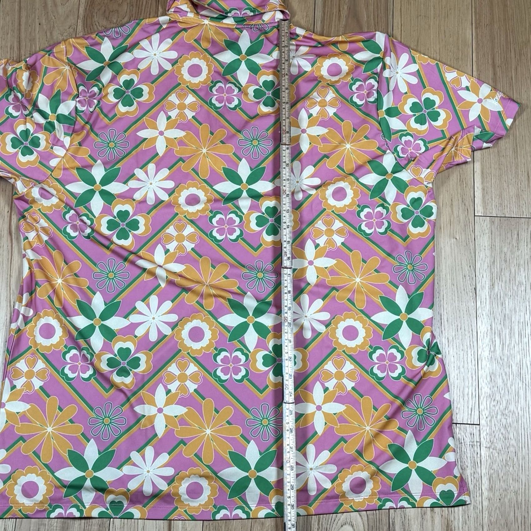 Vintage Kenny Flowers Polo Shirt Mens 2XL Pink Orange Floral Golf Stretch Shirt Size US XXL / EU 58 / 5 - 8 Thumbnail