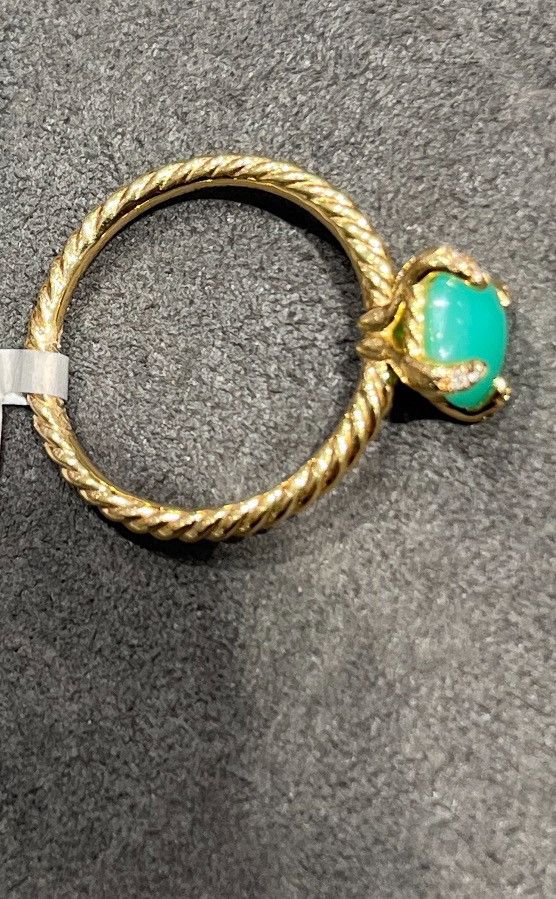 David Yurman o1s1wg111025 R12598D /Size 7/Ring with Chrysoprase in Golden Size ONE SIZE - 4 Thumbnail