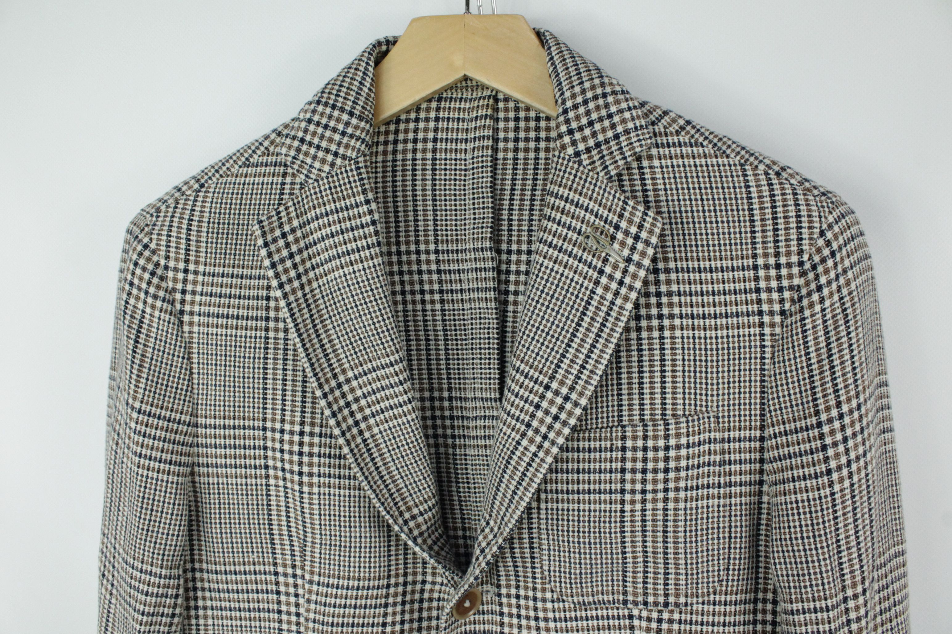 Paoloni Paoloni Knit Cotton Linen Sport Coat Blazer Jacket Men's Size US XS / EU 42 / 0 - 2 Thumbnail