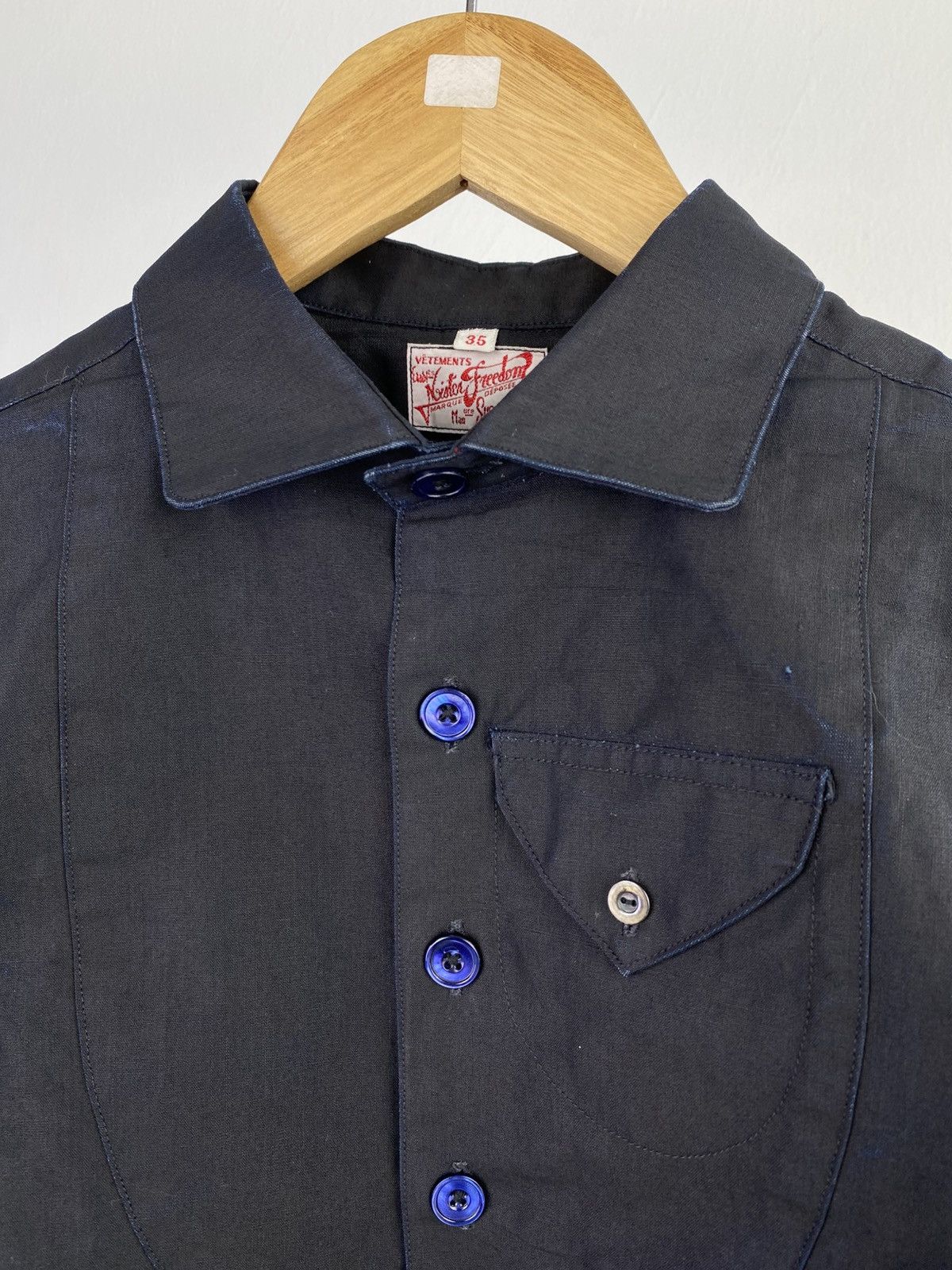Mister Freedom × Sugar Cane Mister Freedom Chemise Bleu Villate Pullover Button up Shirt Size US XS / EU 42 / 0 - 3 Thumbnail