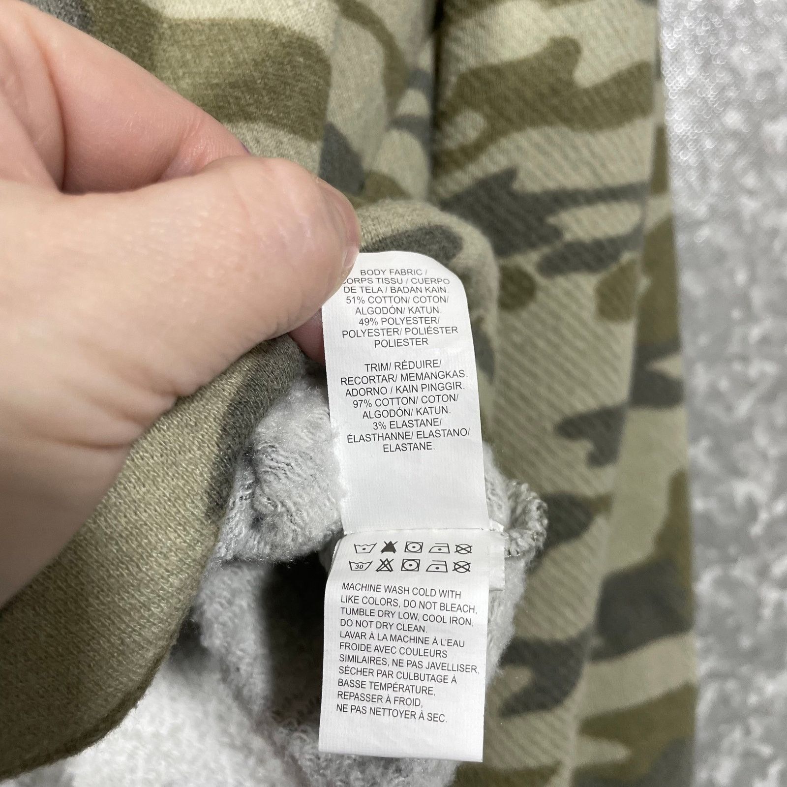 Lucky Brand Lucky Brand Womens Camouflage Oversized Crop Hoodie - Large Size L / US 10 / IT 46 - 5 Thumbnail