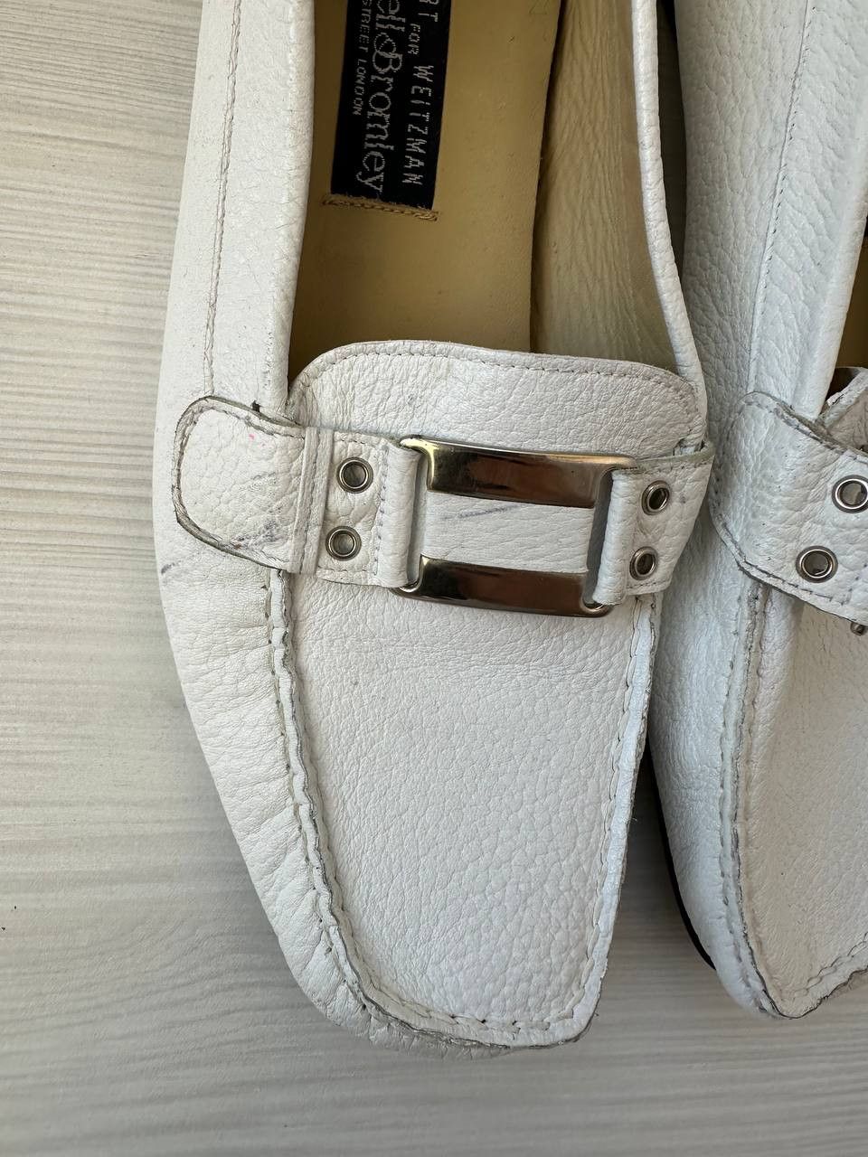 Russell & Bromley × Stuart Weitzman × Vintage Stuart Weitzman for Russell & Bromley Leather Loafers Buckle Size US 9.5 / IT 39.5 - 9 Thumbnail