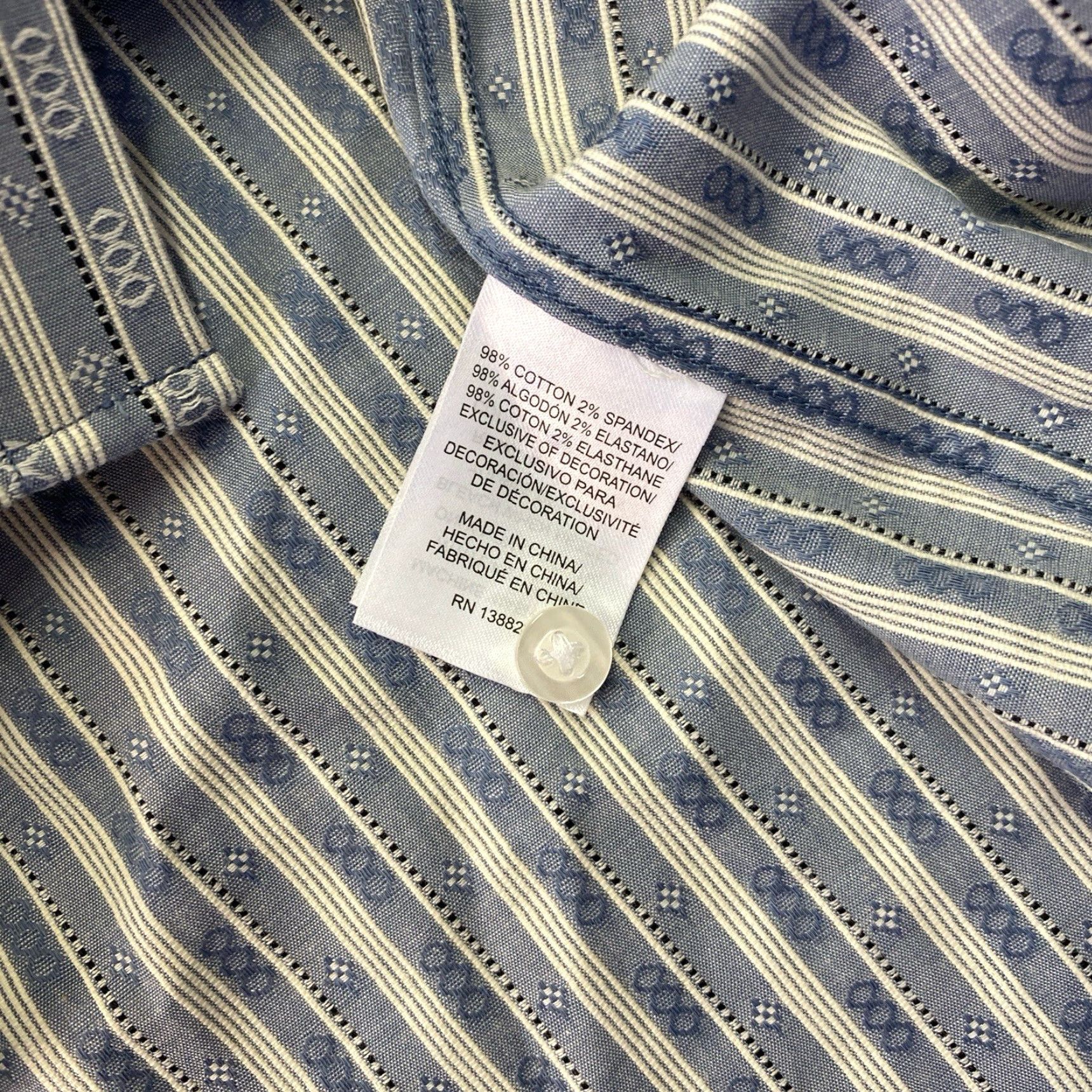 Cody James NWT Cody James Button-Down Shirt Mens Large Western Blue White Stripe Short Sleeve NAVAJO Pockets Cotton Casual Travel Size US L / EU 52-54 / 3 - 4 Thumbnail