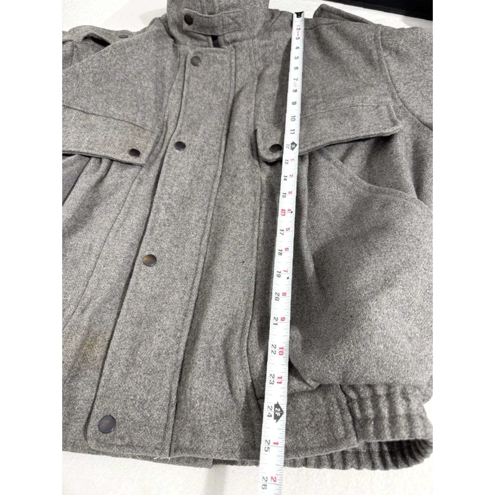 Vintage VTG American Male Jacket Mens L Gray Wool Blend Bomber Jacket, Insulated, Double Breasted, Pockets, 80s Bohemian City USA Theme Size US L / EU 52-54 / 3 - 2 Thumbnail
