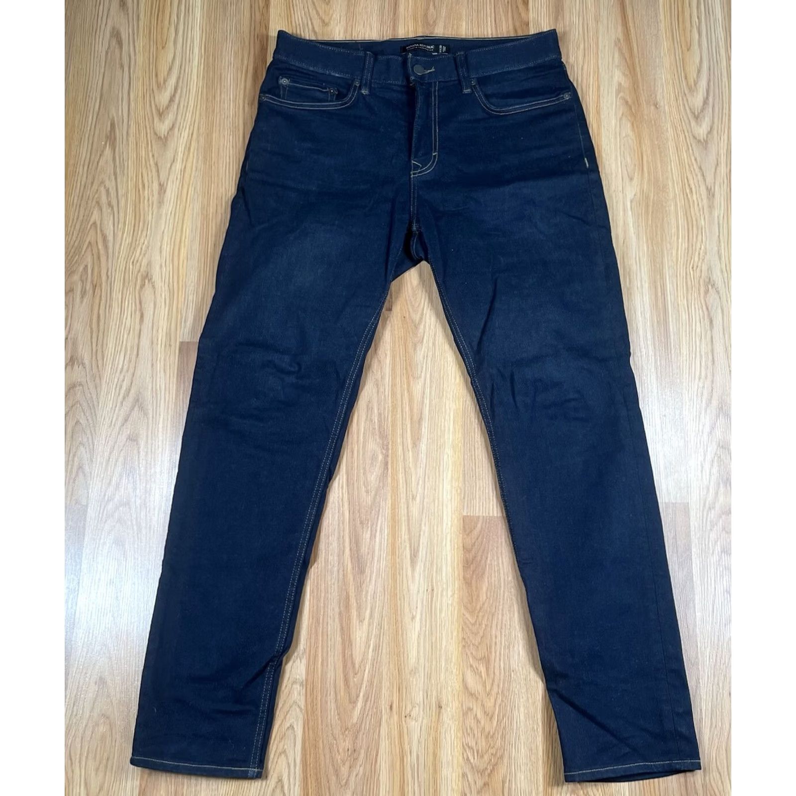 Banana Republic VINTAGE Banana Republic Jeans Mens 30Wx30L Stretch Athletic Tapered Fit Blue Denim Pants Size US 30 / EU 46 - 2 Thumbnail