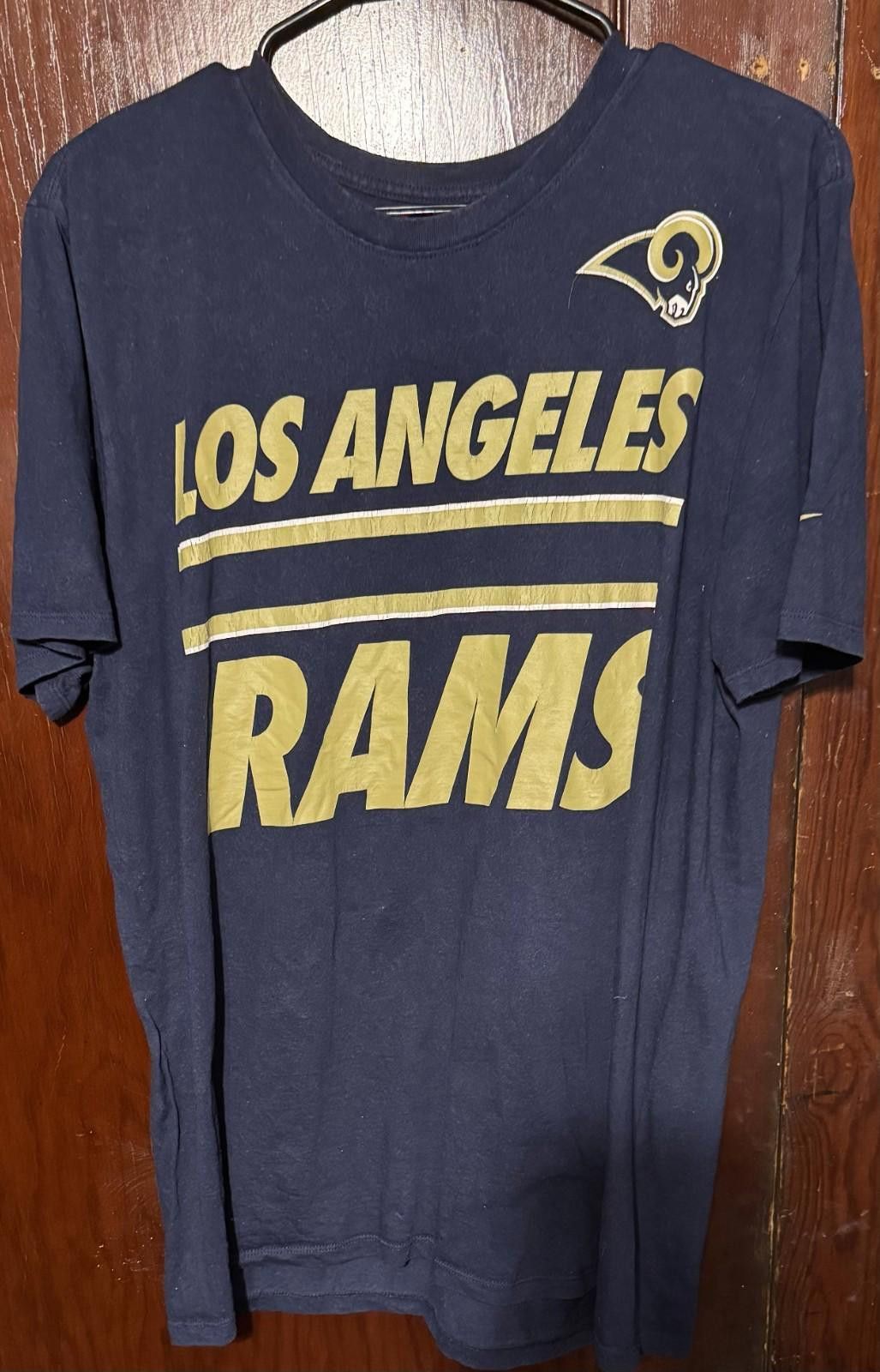 Nike Los Angeles Rams Nike Distressed Men's tee Sz L Blue Size ONE SIZE - 1 Thumbnail