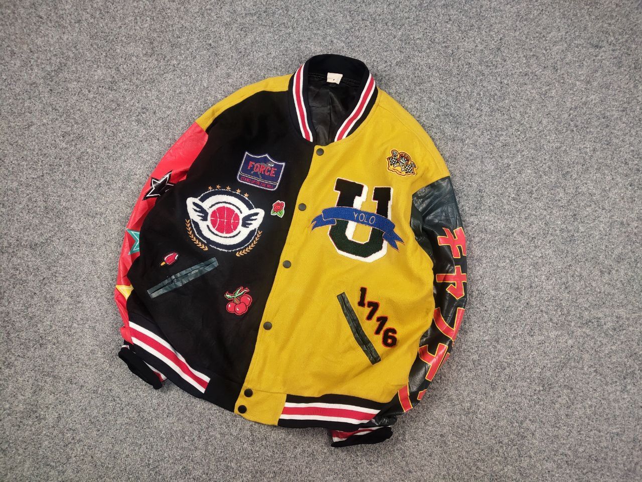 Vintage Smoke Rise Vintage Latermane Varsity Patch Bomber Jacket Size US L / EU 52-54 / 3 - 3 Thumbnail