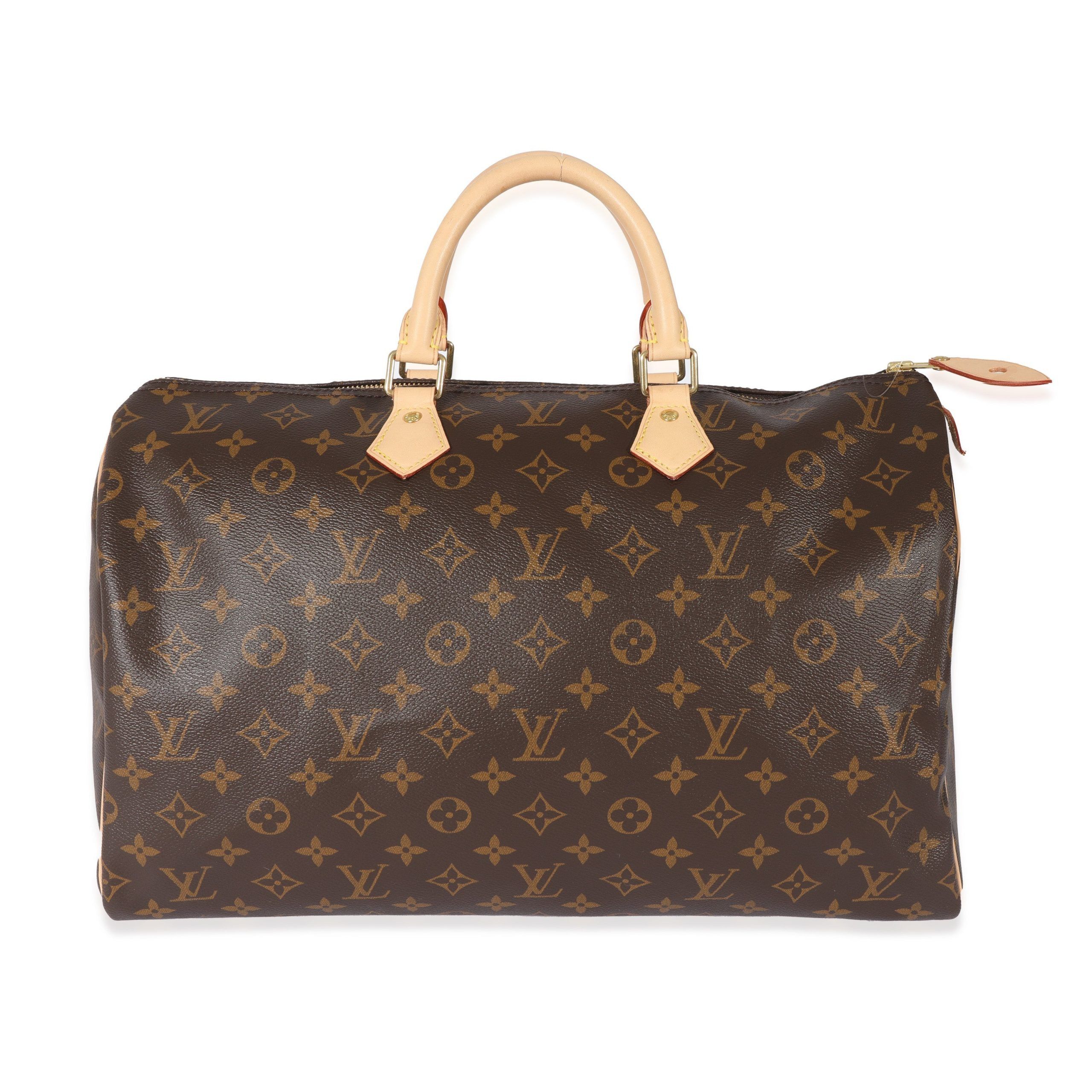 image of Louis Vuitton Monogram Canvas Speedy Monogram 40 in Brown, Women's