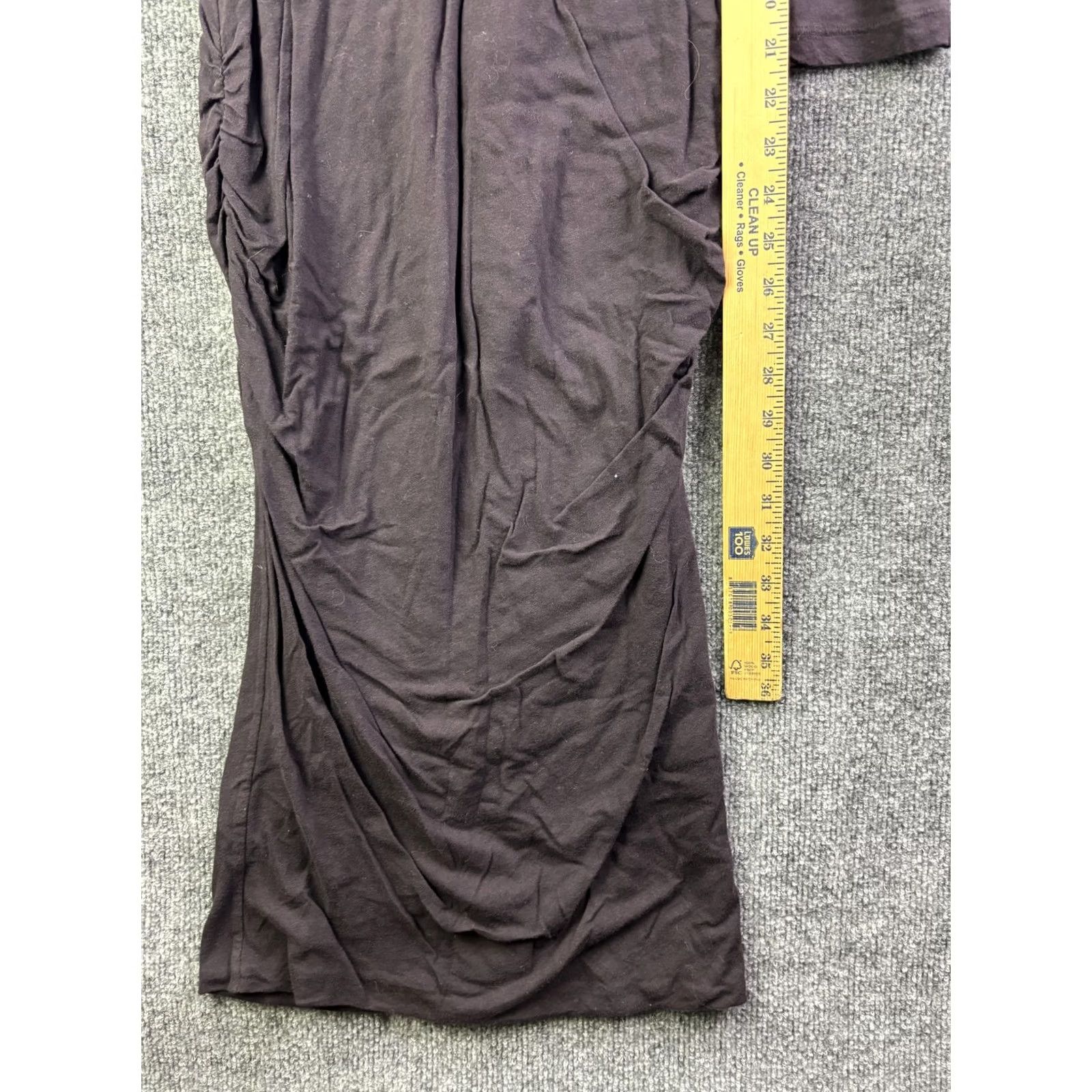 James Perse VINTAGE? No. James Perse Dress Womens 3 Purple Ruched V Neck Long Sleeve Midi Bodycon WJE6085 Size XS / US 0-2 / IT 36-38 - 5 Thumbnail