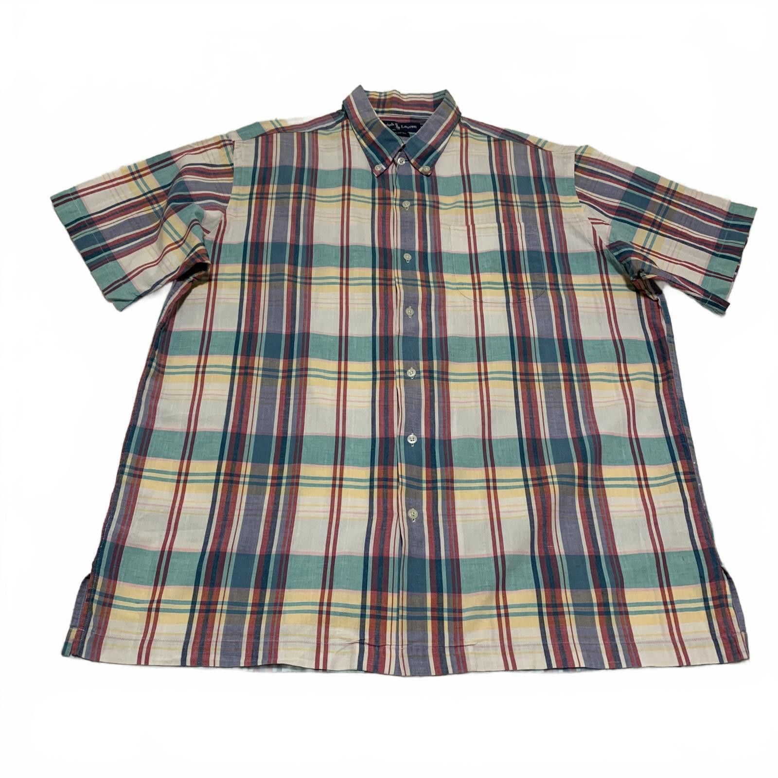 Polo Ralph Lauren Ralph Lauren Pastel Plaid Short Sleeve Shirt L Cotton Size US L / EU 52-54 / 3 - 1 Thumbnail
