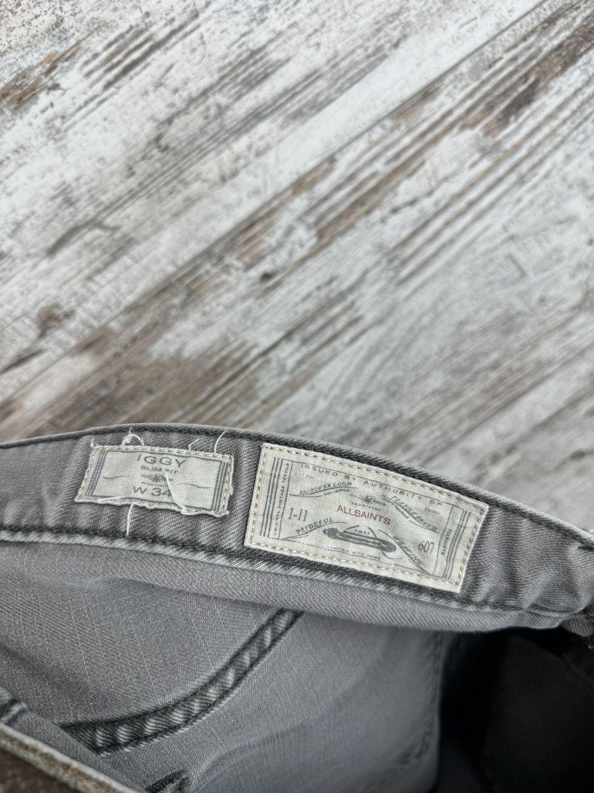 Allsaints × Japanese Brand Mens Vintage AllSaints Sodium Iggy jeans denim pants grey Size US 34 / EU 50 - 14 Thumbnail