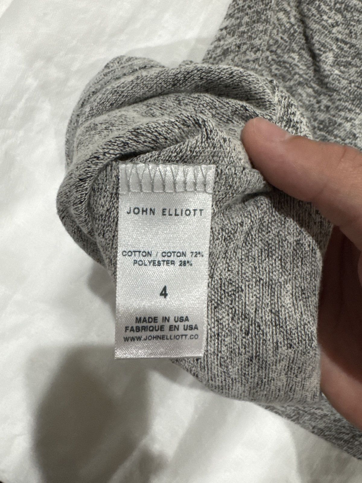 John Elliott John Elliot Grey Tshirt Size US XL / EU 56 / 4 - 4 Thumbnail