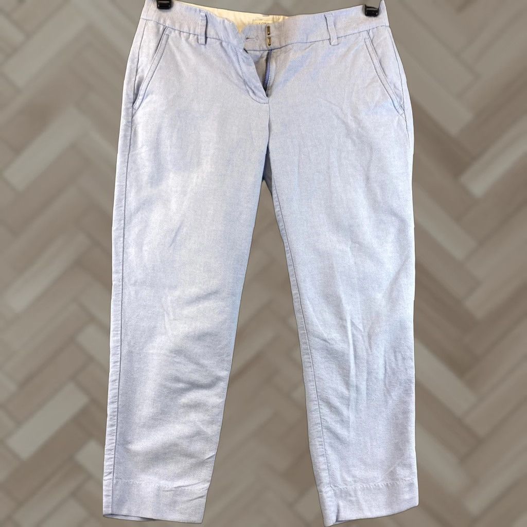 J.Crew J.CREW Skimmer Cropped Pants Woman Size 2 Blue Slim Crop Regular Pants Women's Clothing Size 26" / US 2 / IT 38 - 1 Thumbnail