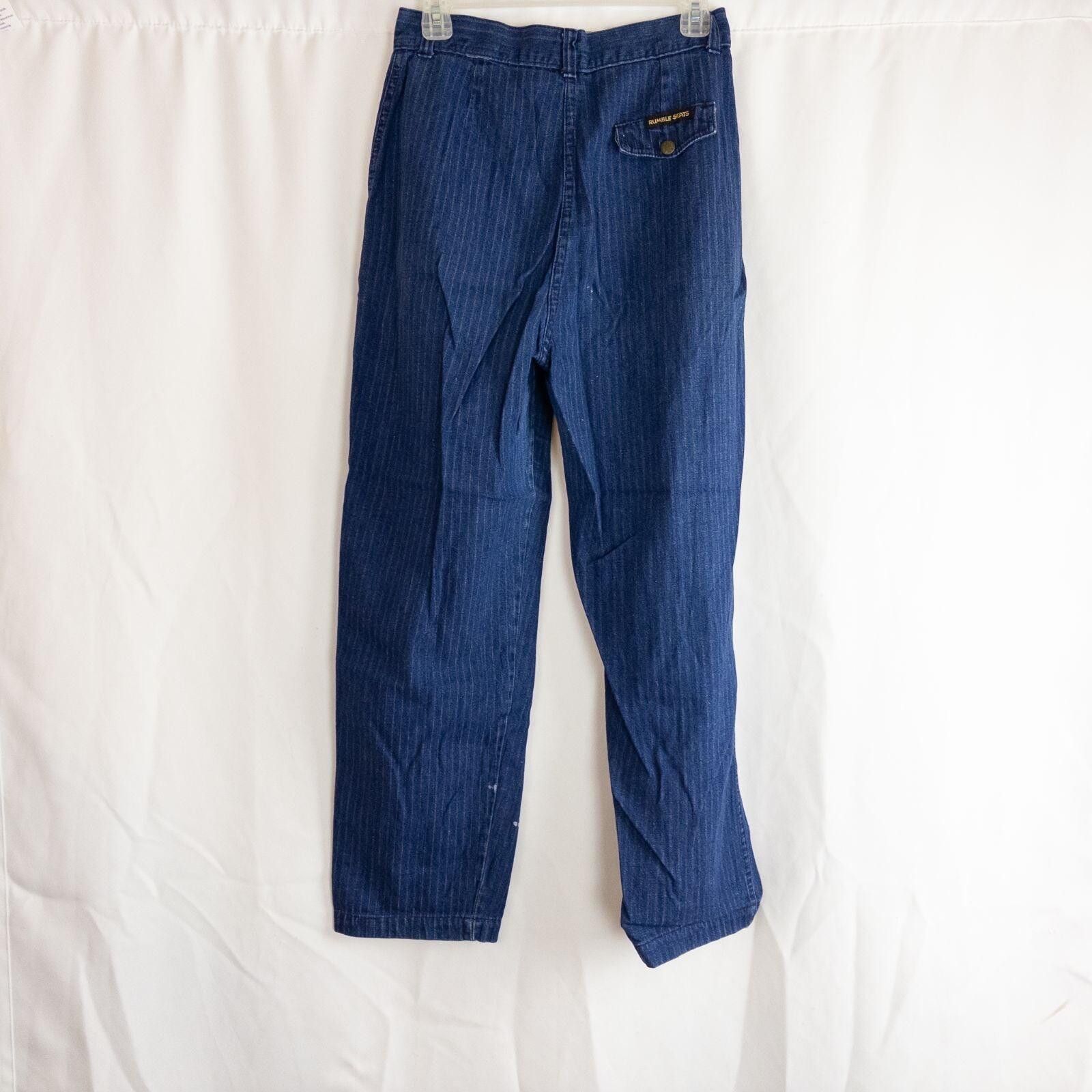 Other Wilkins Rumble Seat Vintage Blue Striped Jeans Womens 28 Size 28" / US 6 / IT 42 - 8 Thumbnail