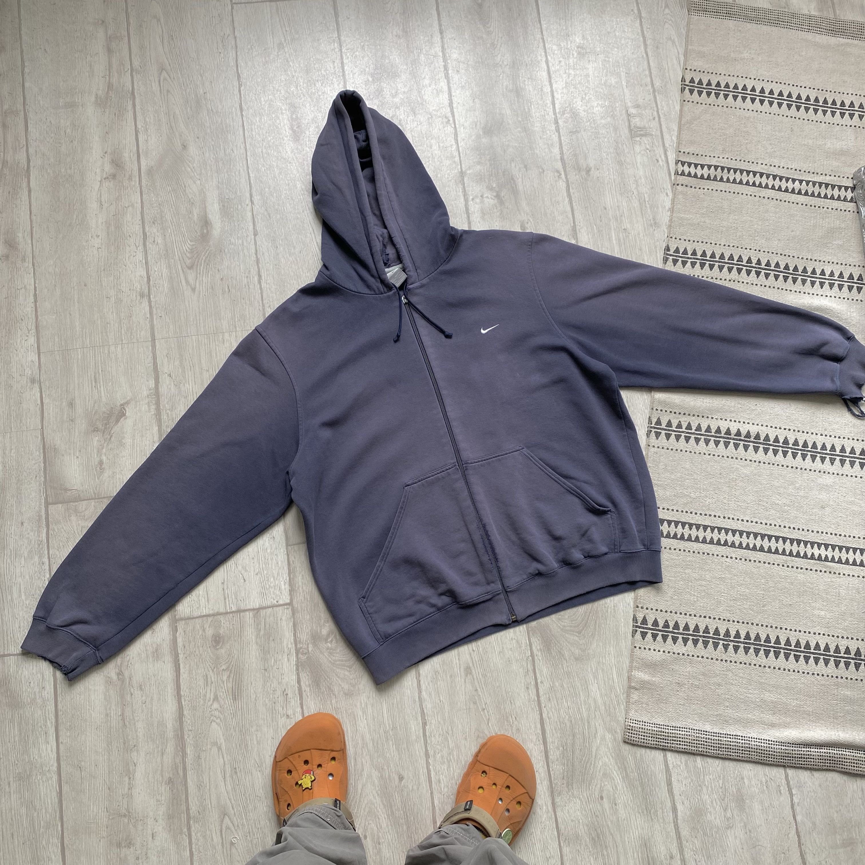Nike ☠️ Thrashed Vintage 90s Nike zip hoodie Boxy fit Size US L / EU 52-54 / 3 - 11 Thumbnail