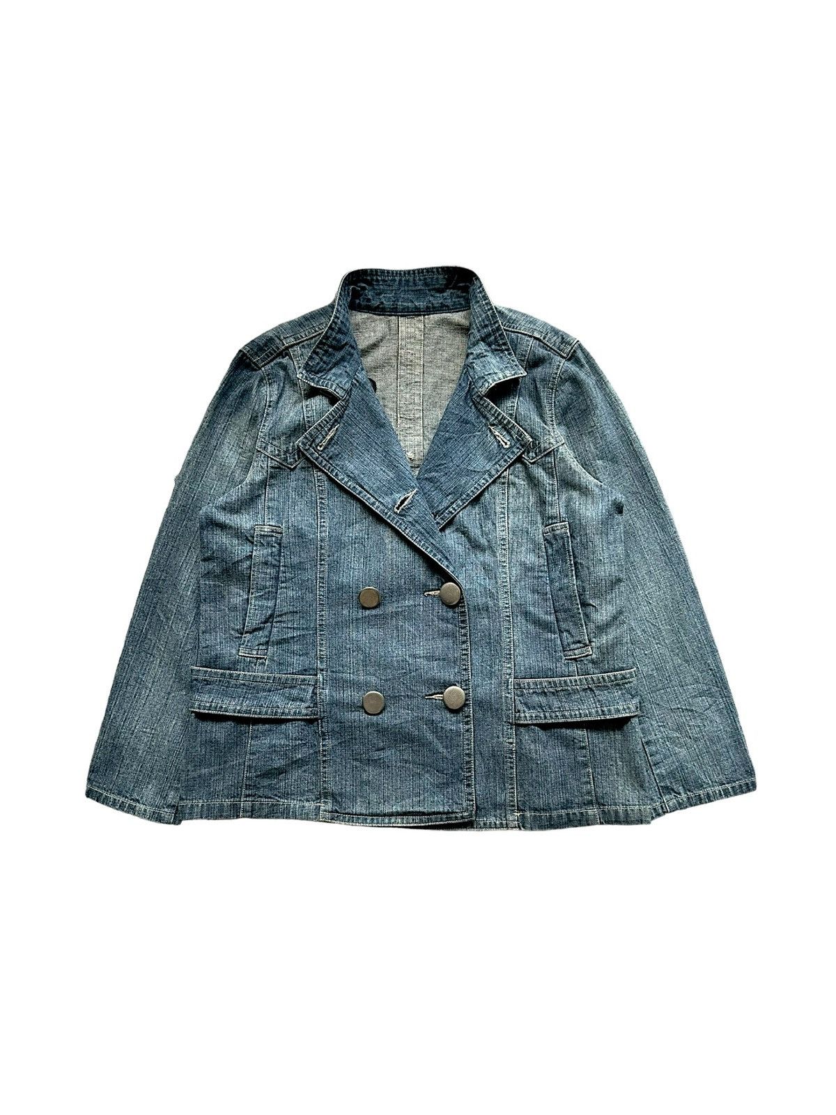 Comme Ca Ism 00's Eastboy double breasted hybrid denim jacket Size US M / EU 48-50 / 2 - 3 Thumbnail