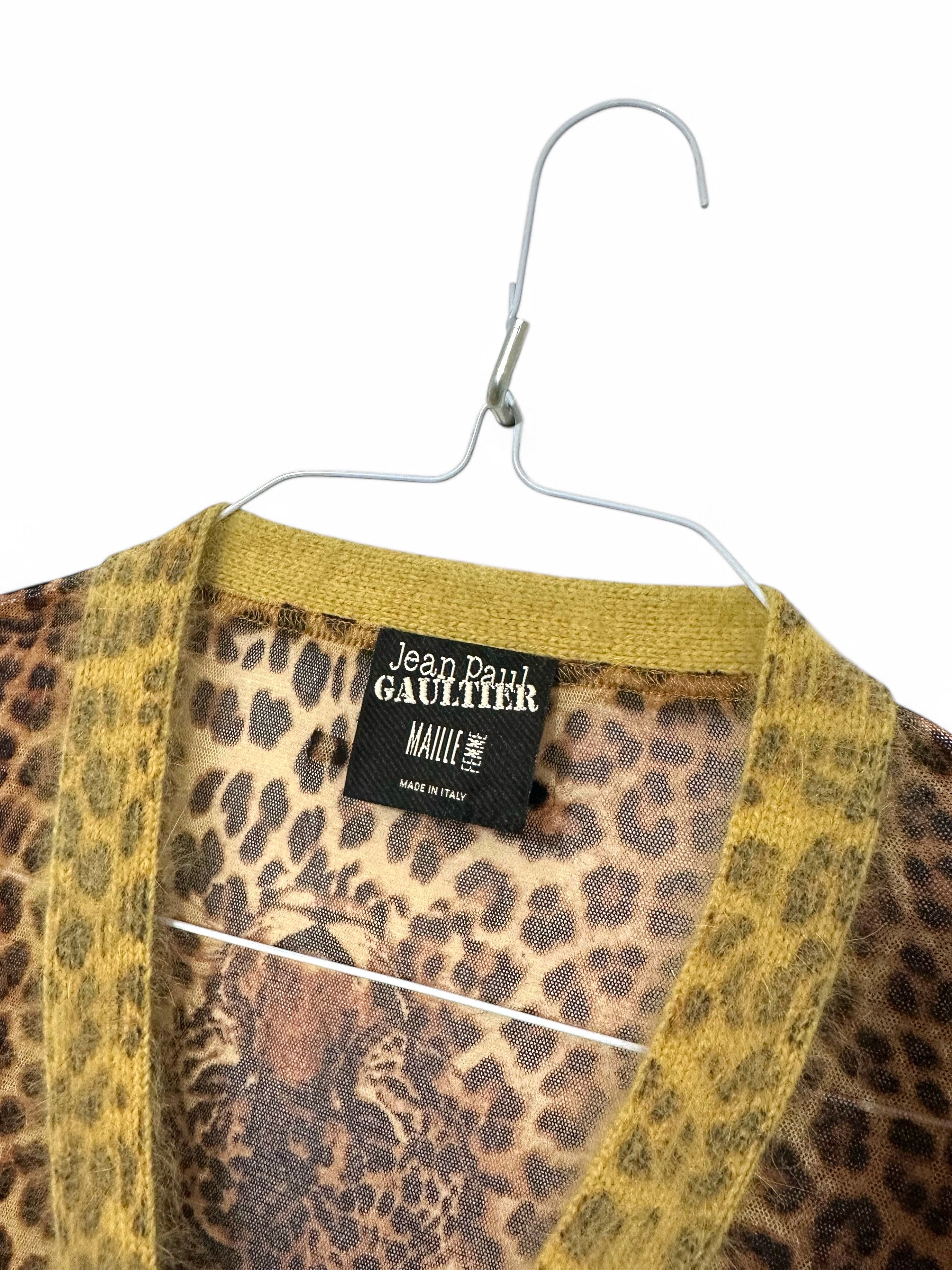 Jean Paul Gaultier Jean Paul Gaultier Cheetah Animal Print Sheer Mesh Cardigan Size M / US 6-8 / IT 42-44 - 5 Thumbnail