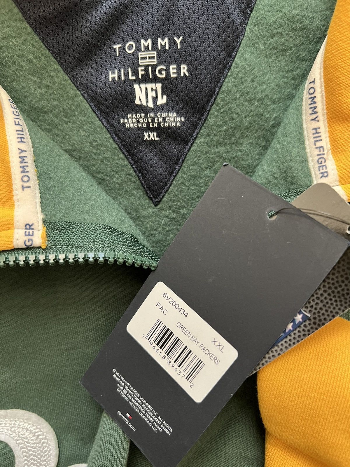 Tommy Hilfiger Tommy Hilfiger Green Bay Packers Pullover Sweatshirt 1/4 Zip Size US XXL / EU 58 / 5 - 6 Thumbnail