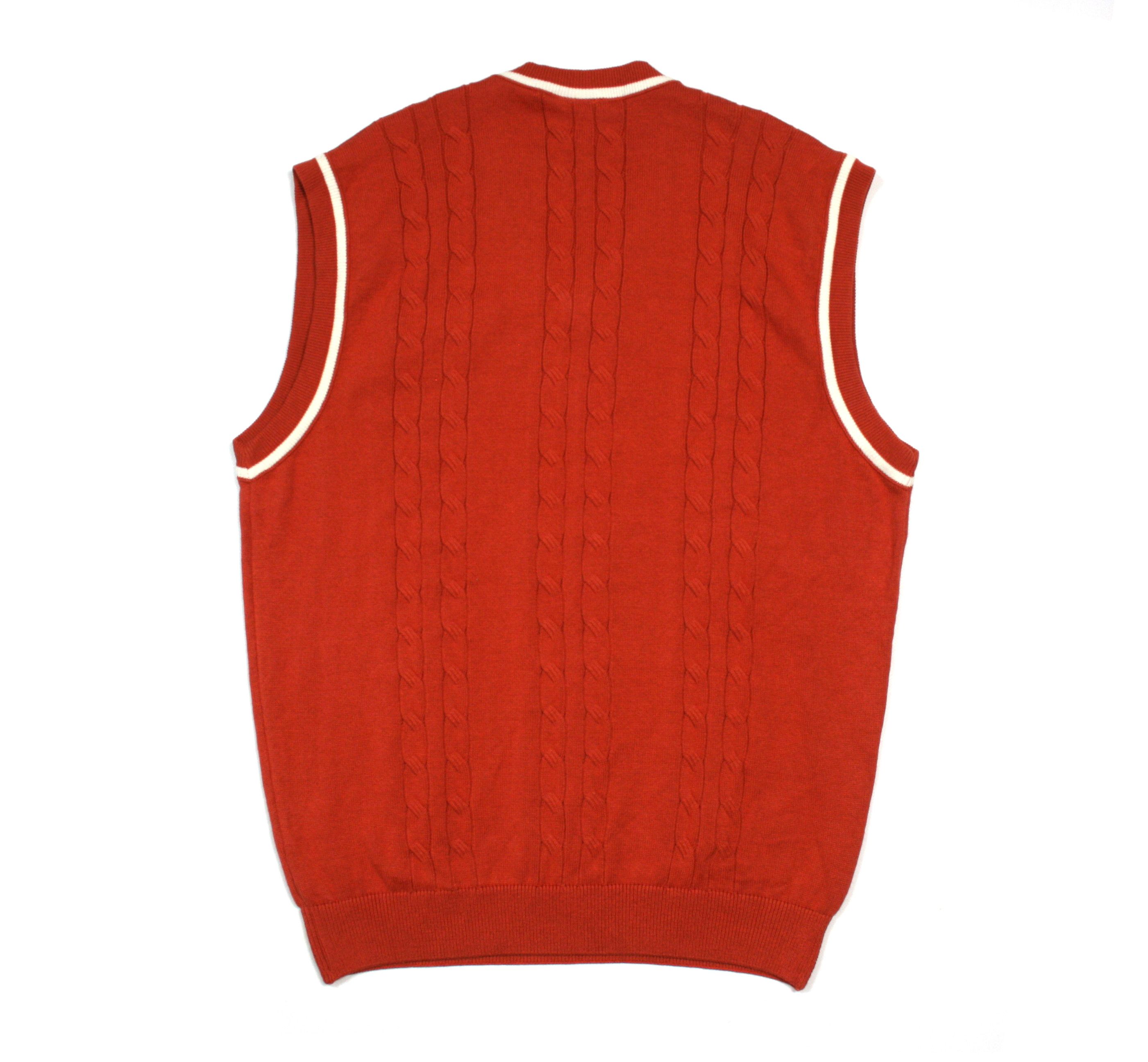 Lacoste Rolland Garros 75 Ans Cable Knit Vest Size US M / EU 48-50 / 2 - 2 Thumbnail