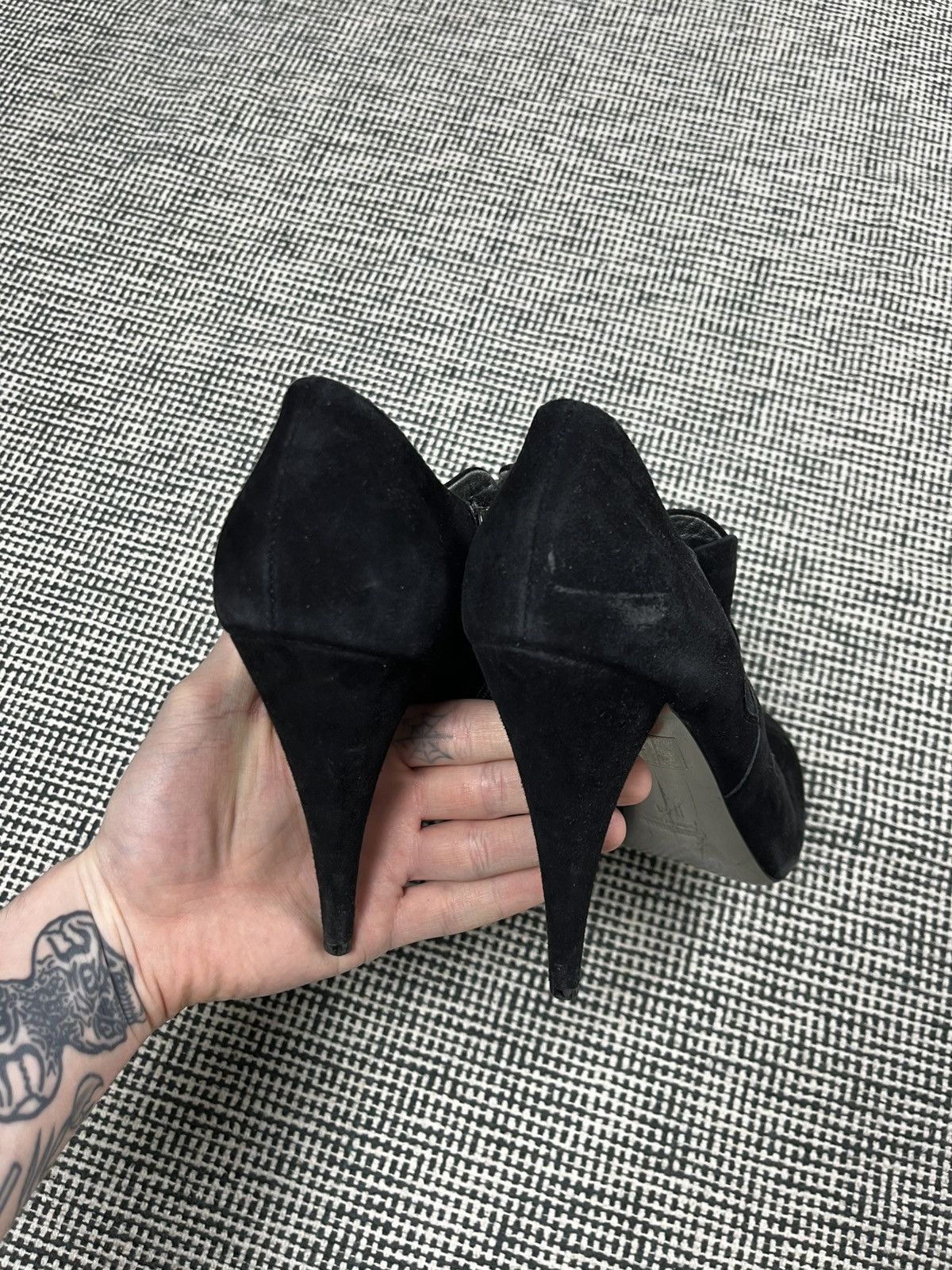 Miu Miu Miu Miu black suede strap heels Size US 11 / IT 41 - 7 Thumbnail