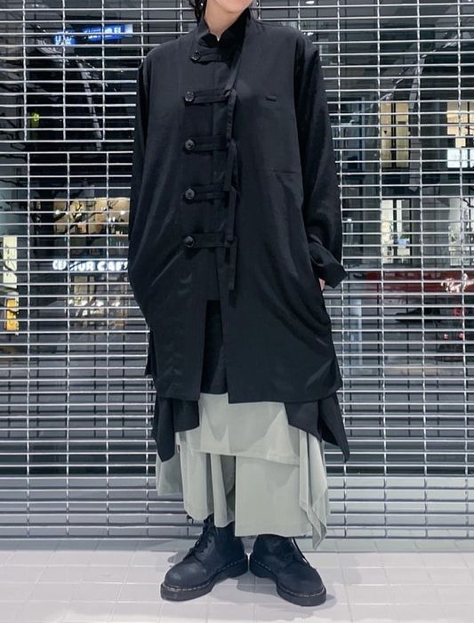 Yohji Yamamoto Long Shirt China shirt mandarin collar | Grailed