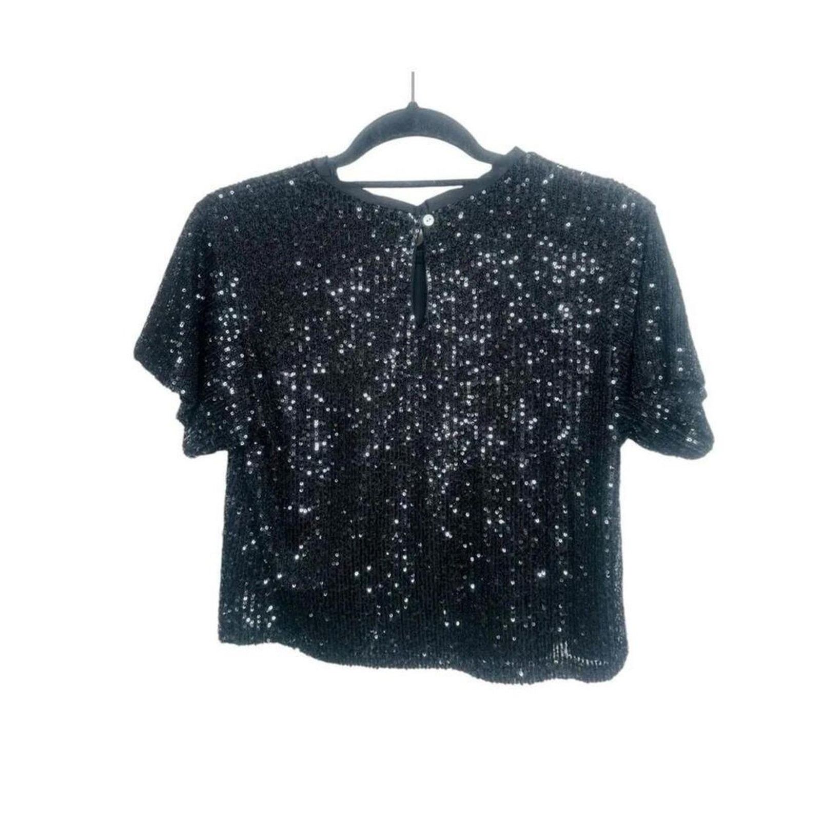 The Unbranded Brand Every black sequin crop top Size S / US 4 / IT 40 - 3 Thumbnail
