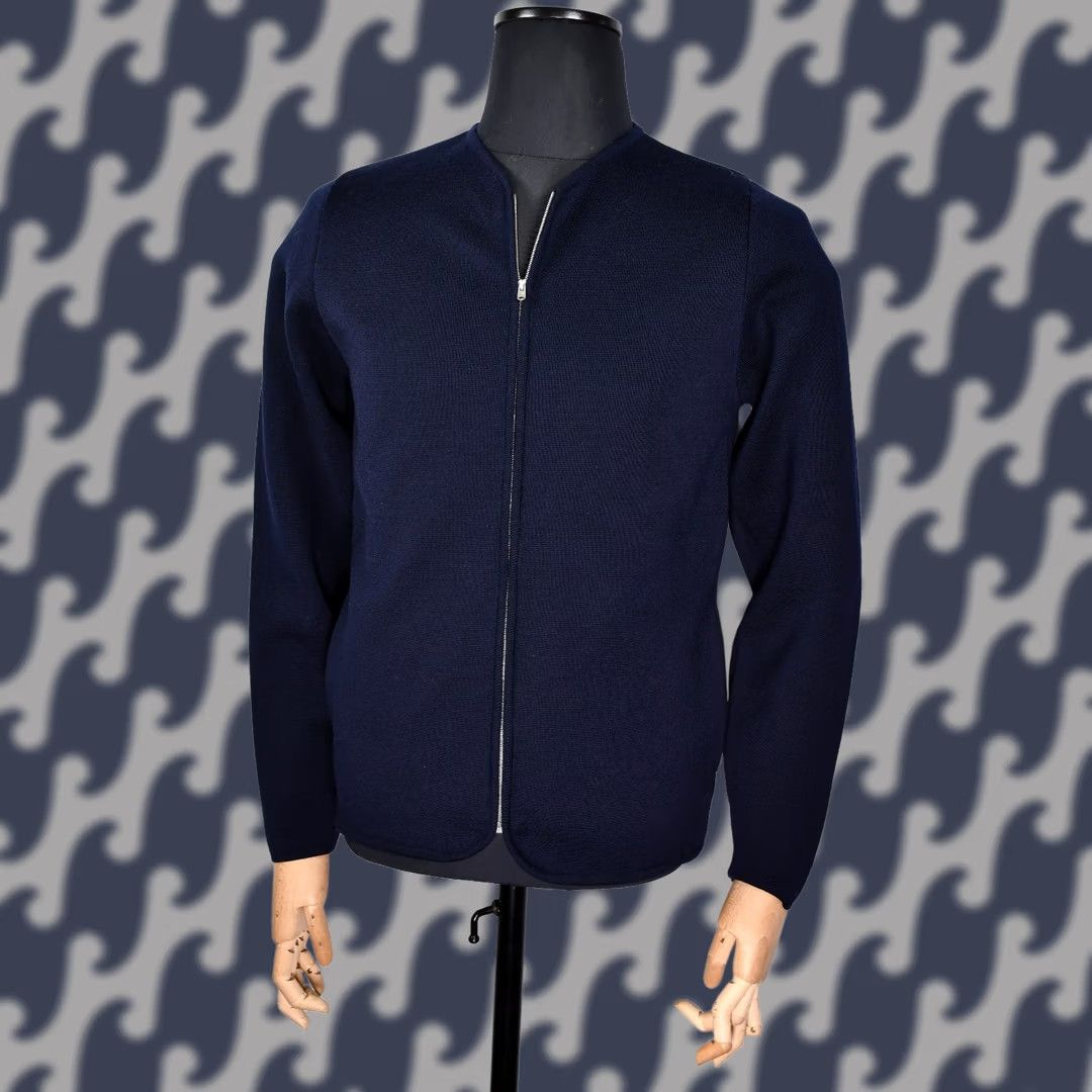 Norse Projects Norse Projects Falki Zip Merino Wool Knit Navy M Cardigan Sweater Mens XS? Wait. Size US M / EU 48-50 / 2 - 1 Thumbnail
