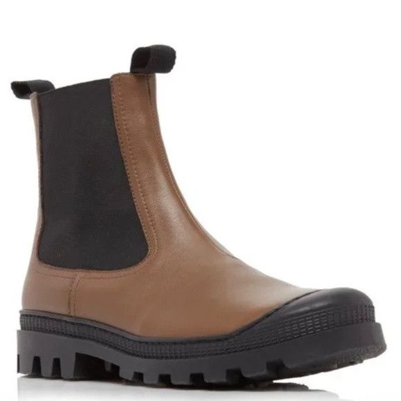 Loewe Loewe Khaki Rubber-Trimmed Leather Chelsea Boots - 5 🇪🇸 Size US 5 / IT 35 - 1 Thumbnail
