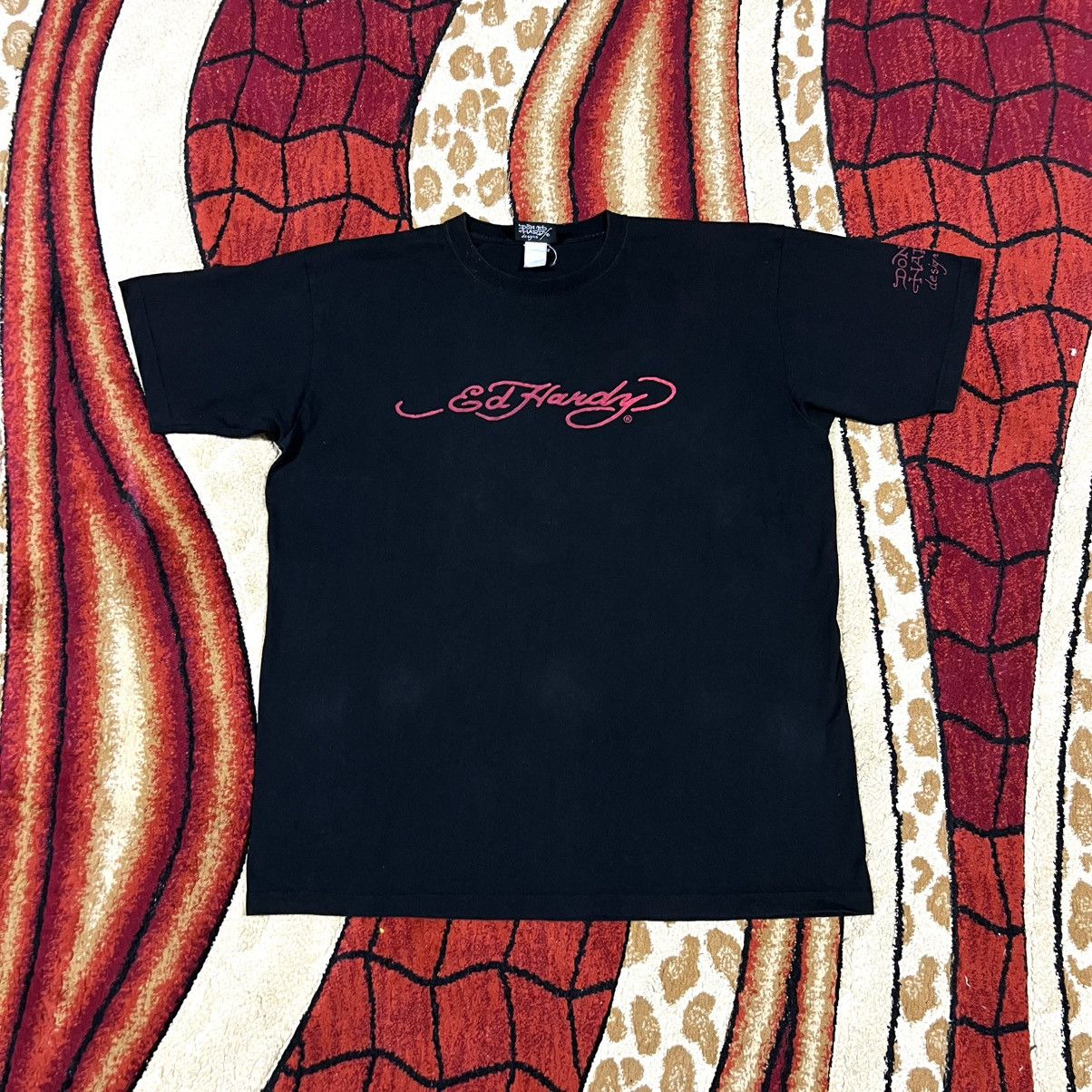Ed Hardy Vintage Ed Hardy Big Logo Rare T Shirt Size US XL / EU 56 / 4 - 4 Thumbnail