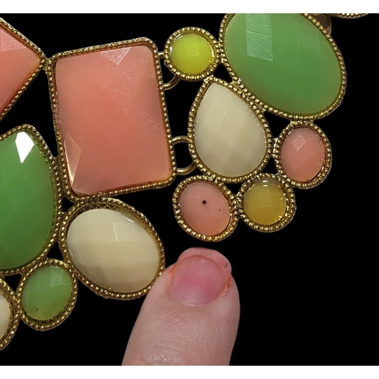 Other 60s Style Gemmed Bib Statement Necklace Size ONE SIZE - 3 Thumbnail