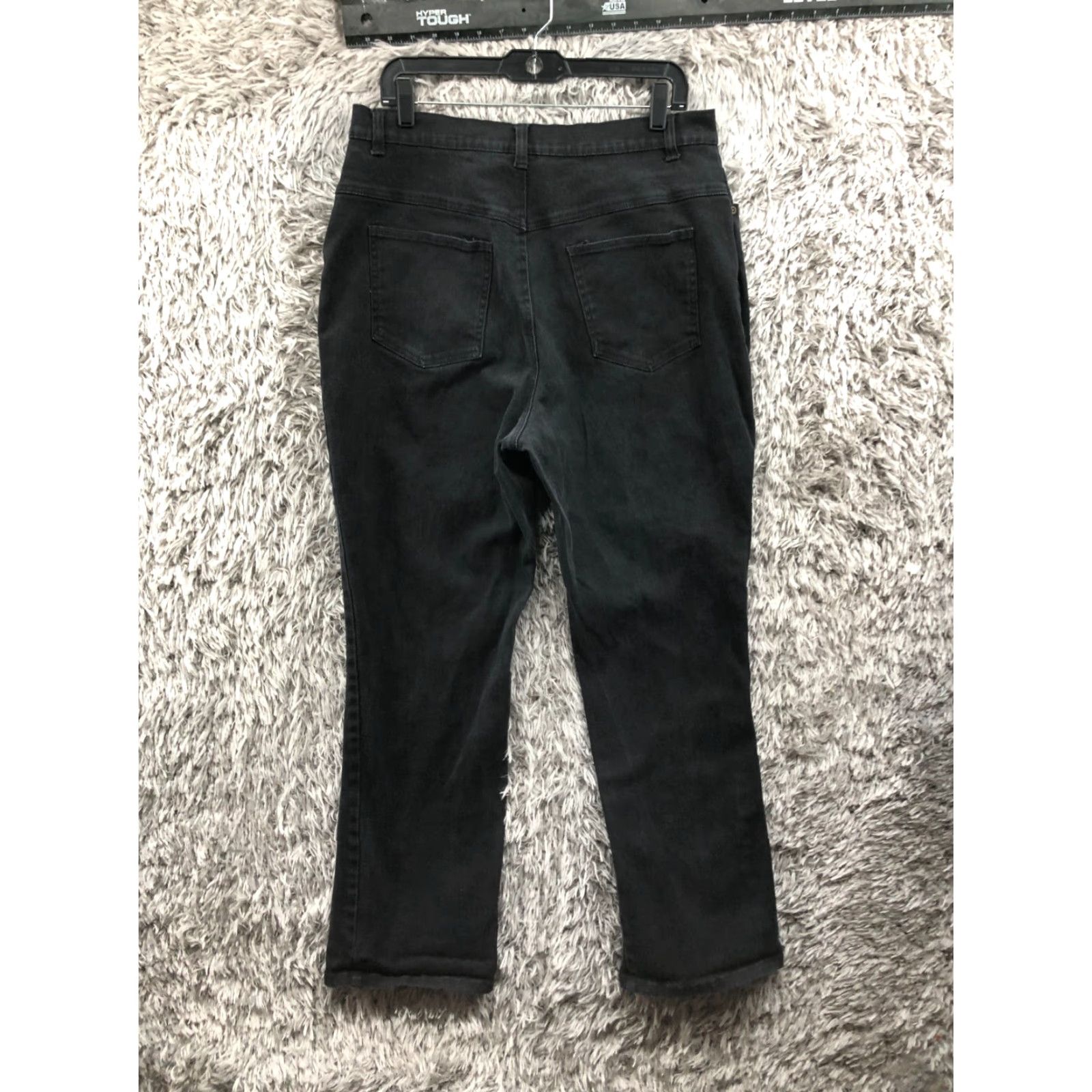 Vintage Bonjour High Rise Straight Jeans Plus Size 18 Womens Dark Wash Black Size 40" / US 18 - 5 Thumbnail