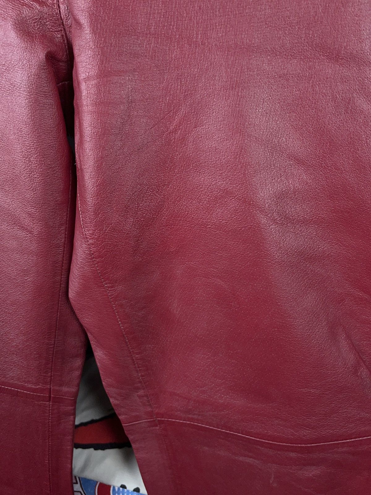 Genuine Leather Vintage burgundy genuine leather high quality pants Size 30" / US 8 / IT 44 - 4 Thumbnail