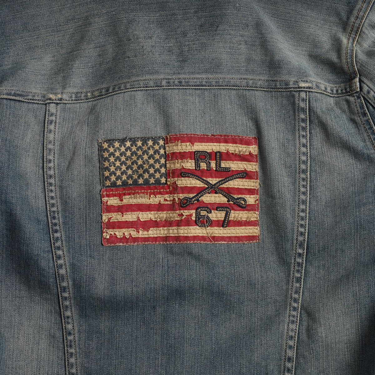 Ralph Lauren Polo Ralph Lauren Big USA Flag Denim Jacket Jeans Company Size M / US 6-8 / IT 42-44 - 12 Thumbnail