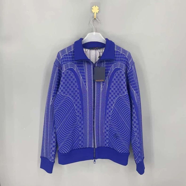 Louis Vuitton Louis Vuitton Blue Line Zip Jacket 2501-Nextarrow Size US L / EU 52-54 / 3 - 1 Thumbnail
