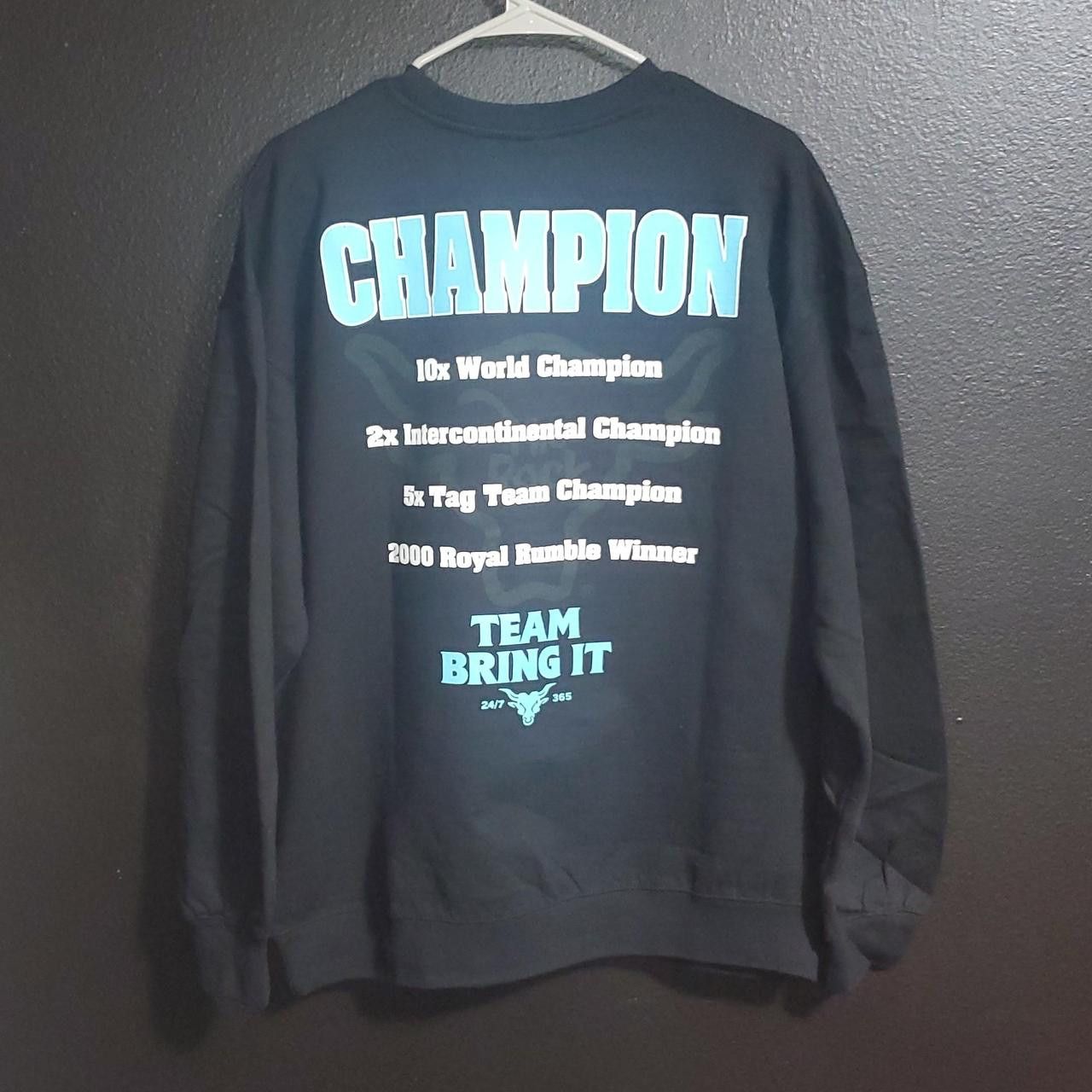 Band Tees × WWE × WWF WWE The Rock Champion Sweatshirt Large Size US L / EU 52-54 / 3 - 3 Thumbnail