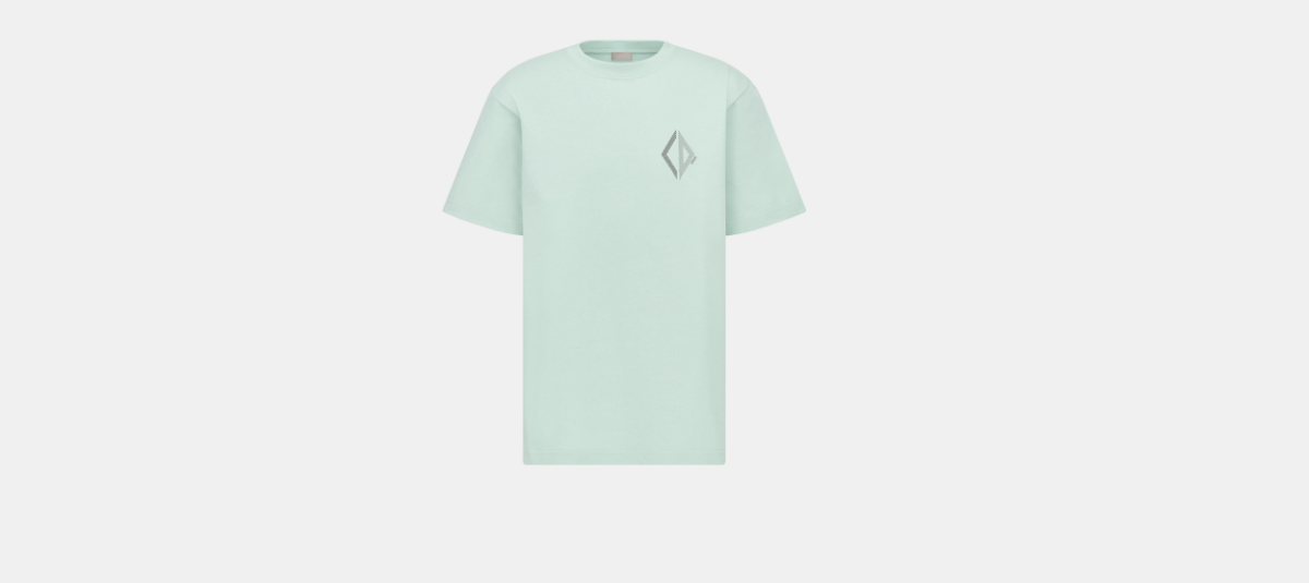 o1w1db10624 Cotton Jersey Relaxed-Fit T-Shirt in Light Green
