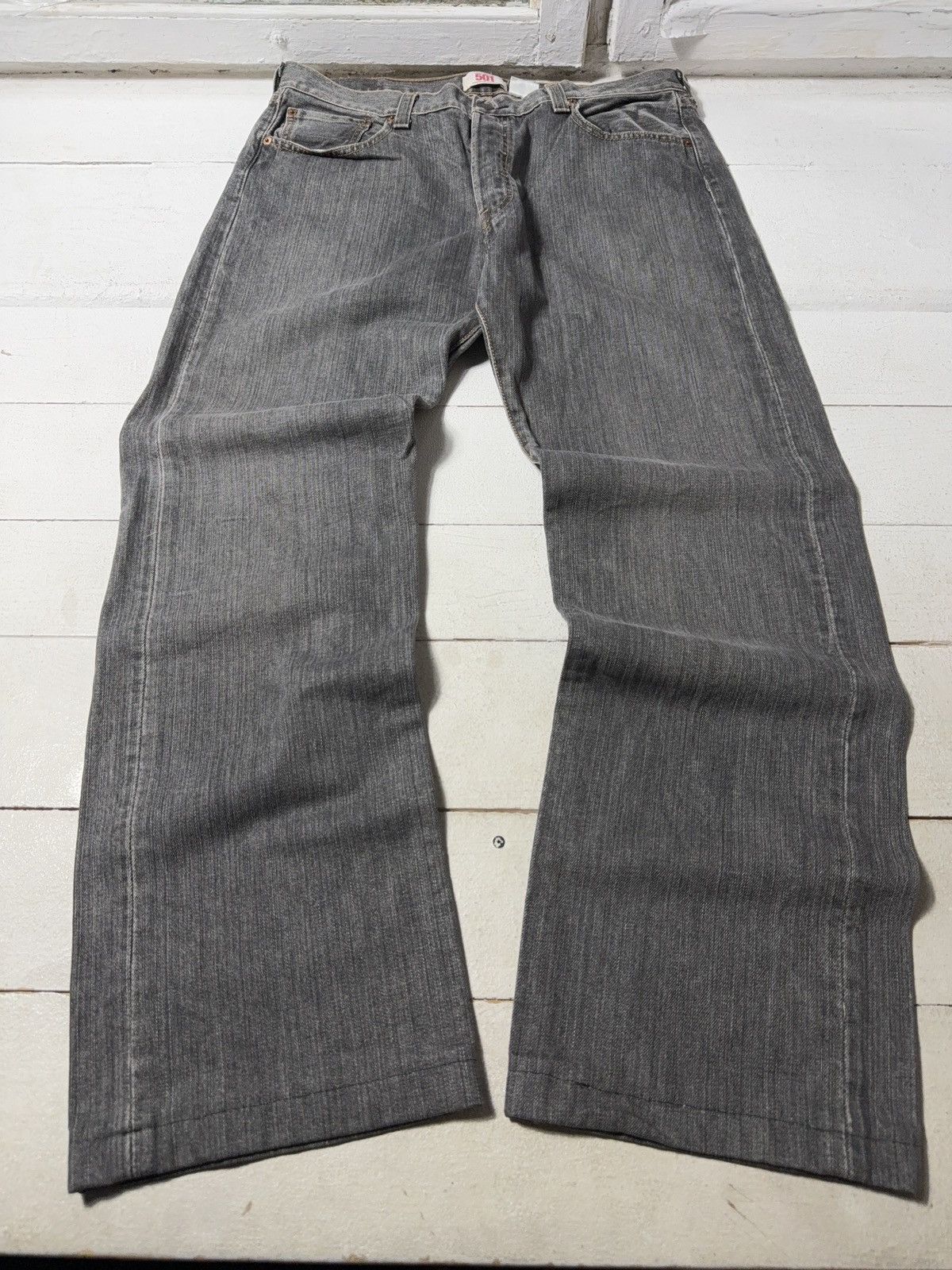 Levi's 00s Levi’s 501 Original Grey Jeans Button Fly Made in Mexico Size US 36 / EU 52 - 1 Thumbnail