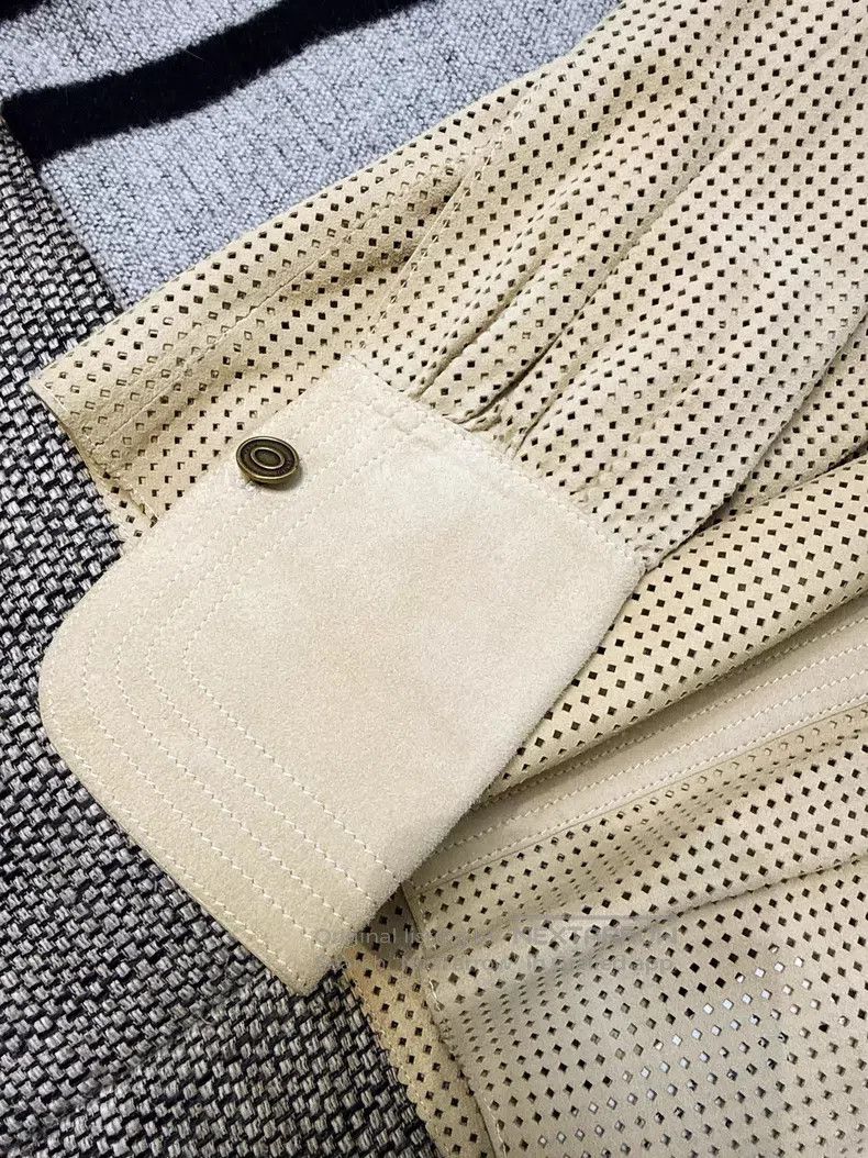 Fendi Fendi Light beige suede open-front cardigan jacket Size XXS / US 00 / IT 34 - 5 Thumbnail