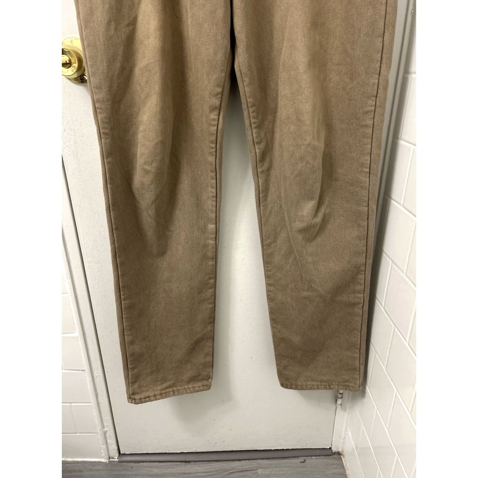Vintage VINTAGE L.L.Bean Jeans Mens 36x36 Denim Pants Regular Straight Fleece Lined Brown 36 in YKK Men Size US 36 / EU 52 - 3 Thumbnail