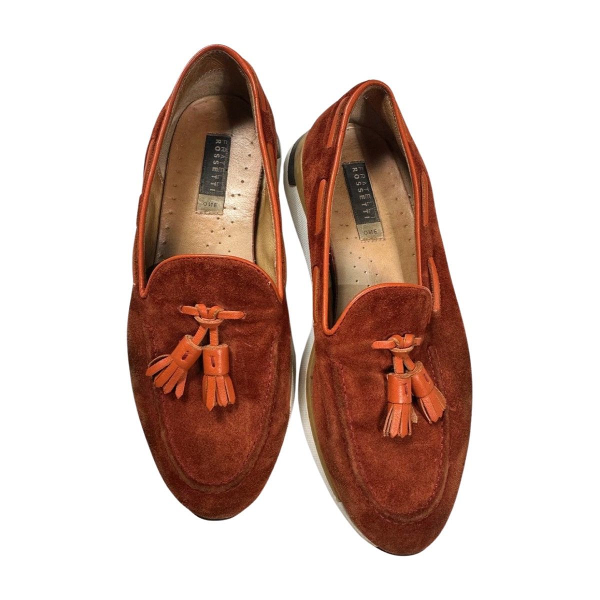 Fratelli Rossetti Fratelli Rossetti Suede Moccasins in Orange, Size 37 Italian Size US 7 / IT 37 - 3 Thumbnail