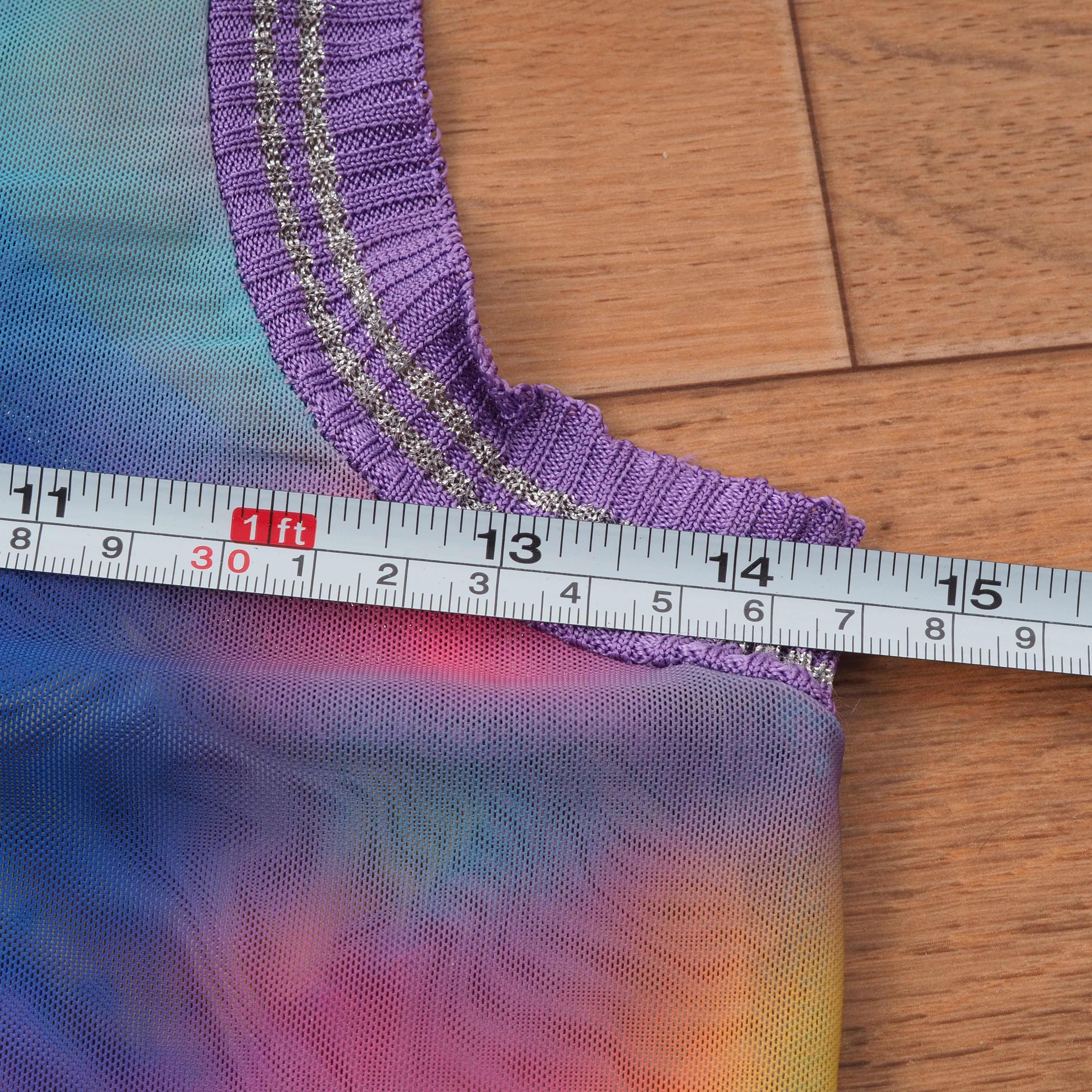 Roberto Cavalli × Vintage Roberto Cavalli Vintage 90s Tie Dye Mesh Top Blouse Size M / US 6-8 / IT 42-44 - 5 Thumbnail