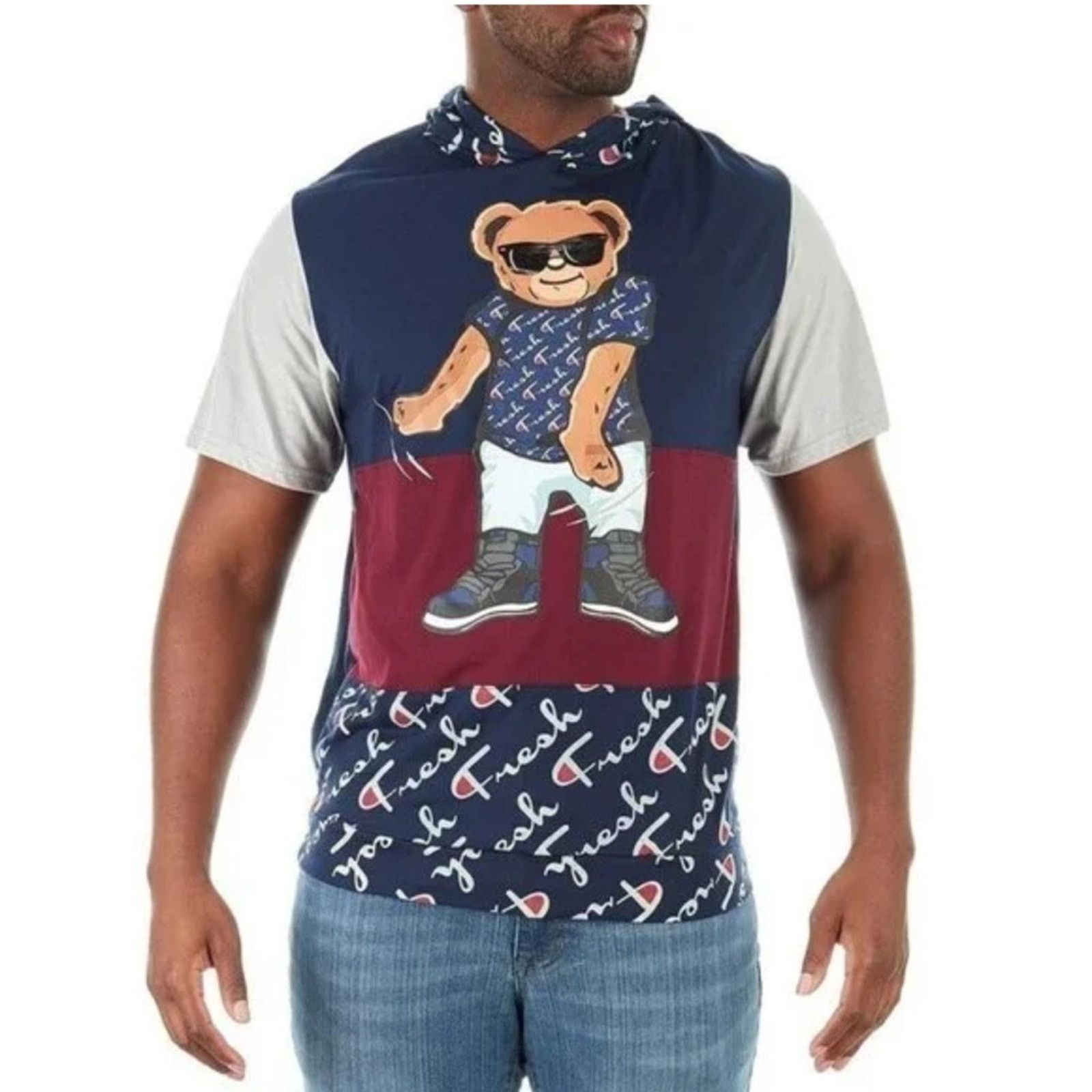VIBE Vibes Fresh Bear Hooded Top Size US L / EU 52-54 / 3 - 1 Thumbnail