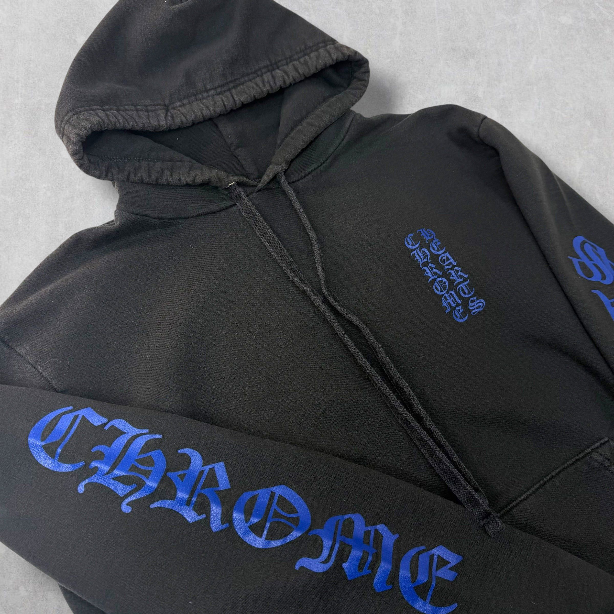 Chrome Hearts Chrome Hearts Blue Vertical Logo Hoodie M Size US M / EU 48-50 / 2 - 3 Thumbnail