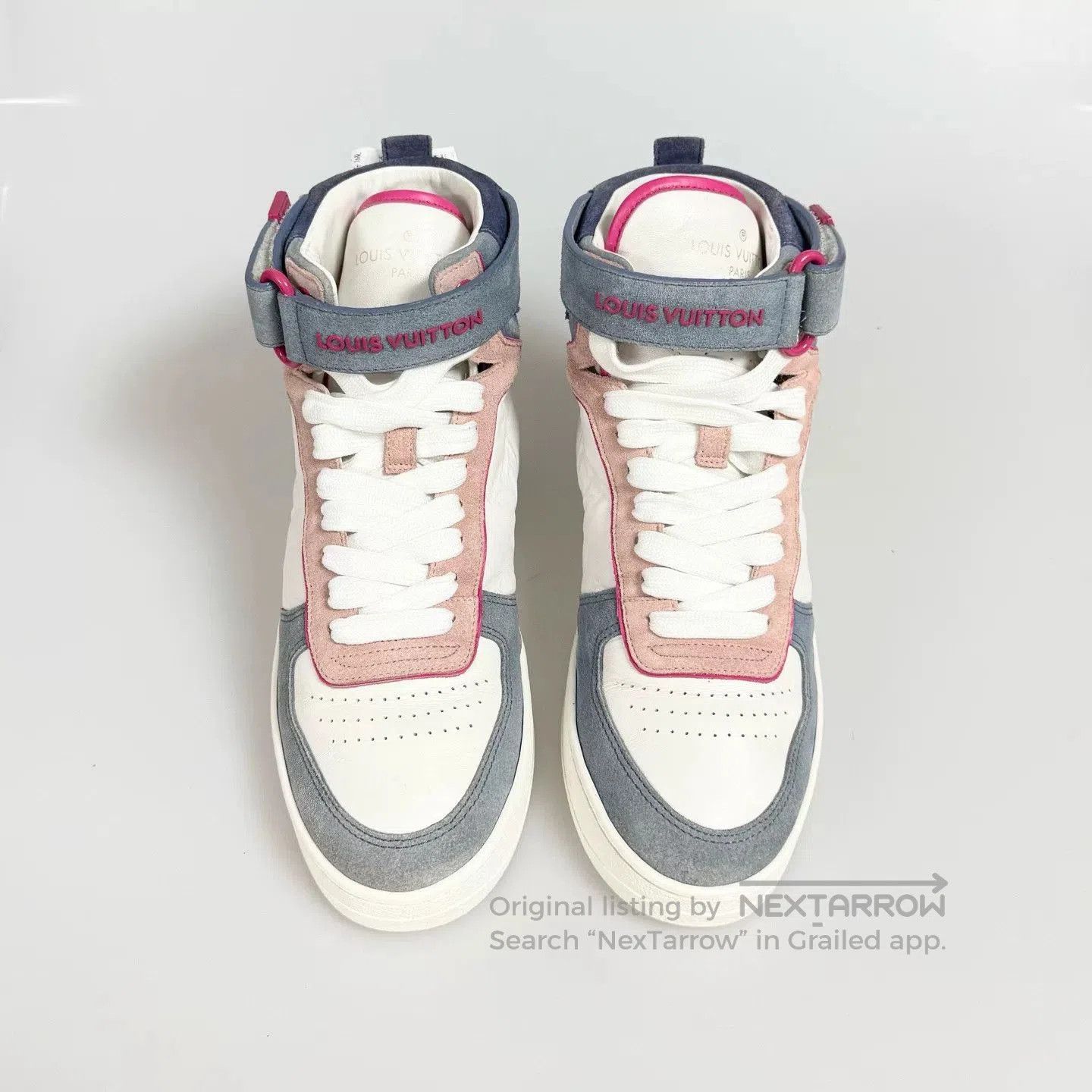 Louis Vuitton Louis Vuitton Blue Pink High Top Sneakers. Size US 5.5 / IT 35.5 - 4 Thumbnail